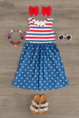 All American Girl Sleeveless Dress