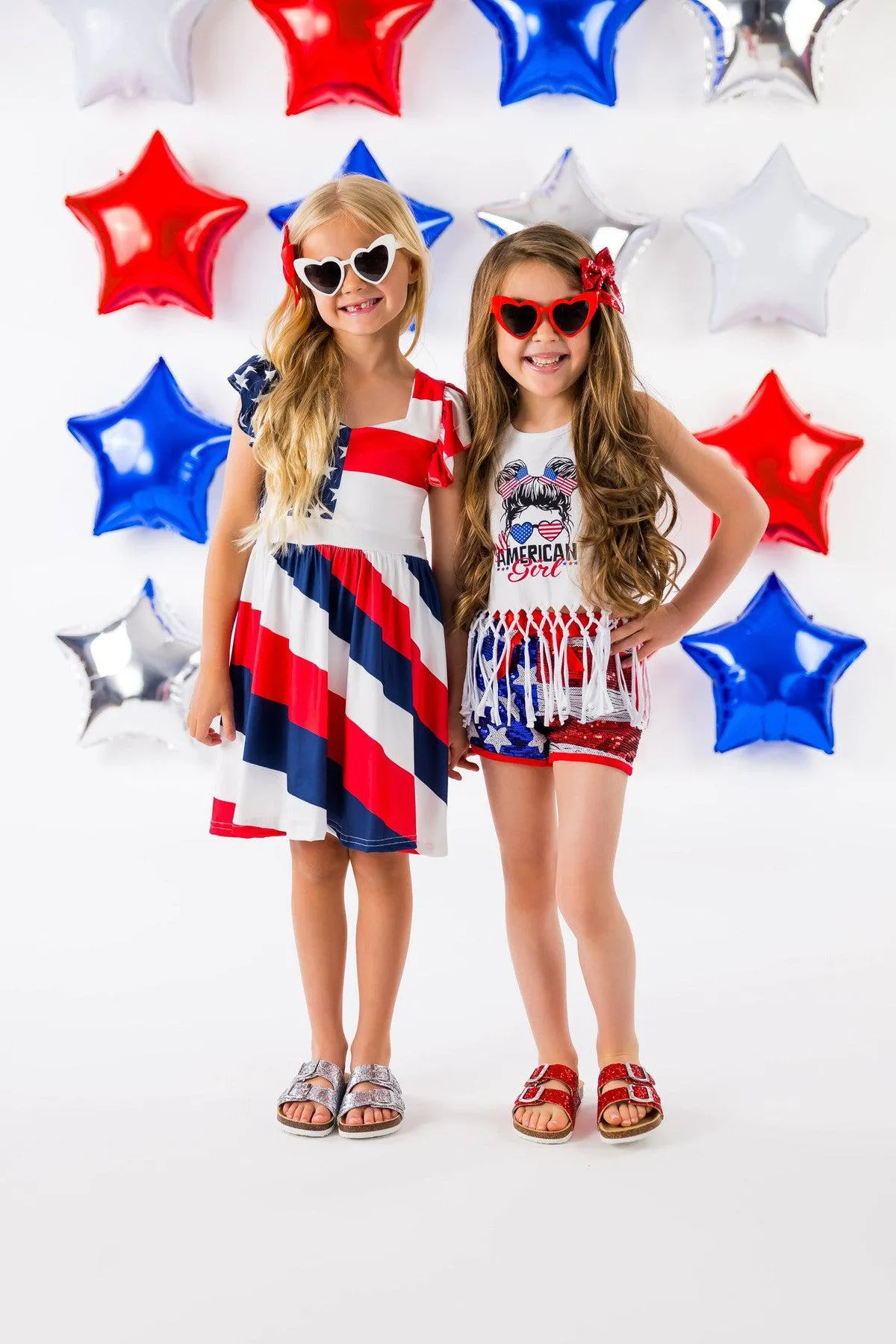 American Flag Halter Tie Dress