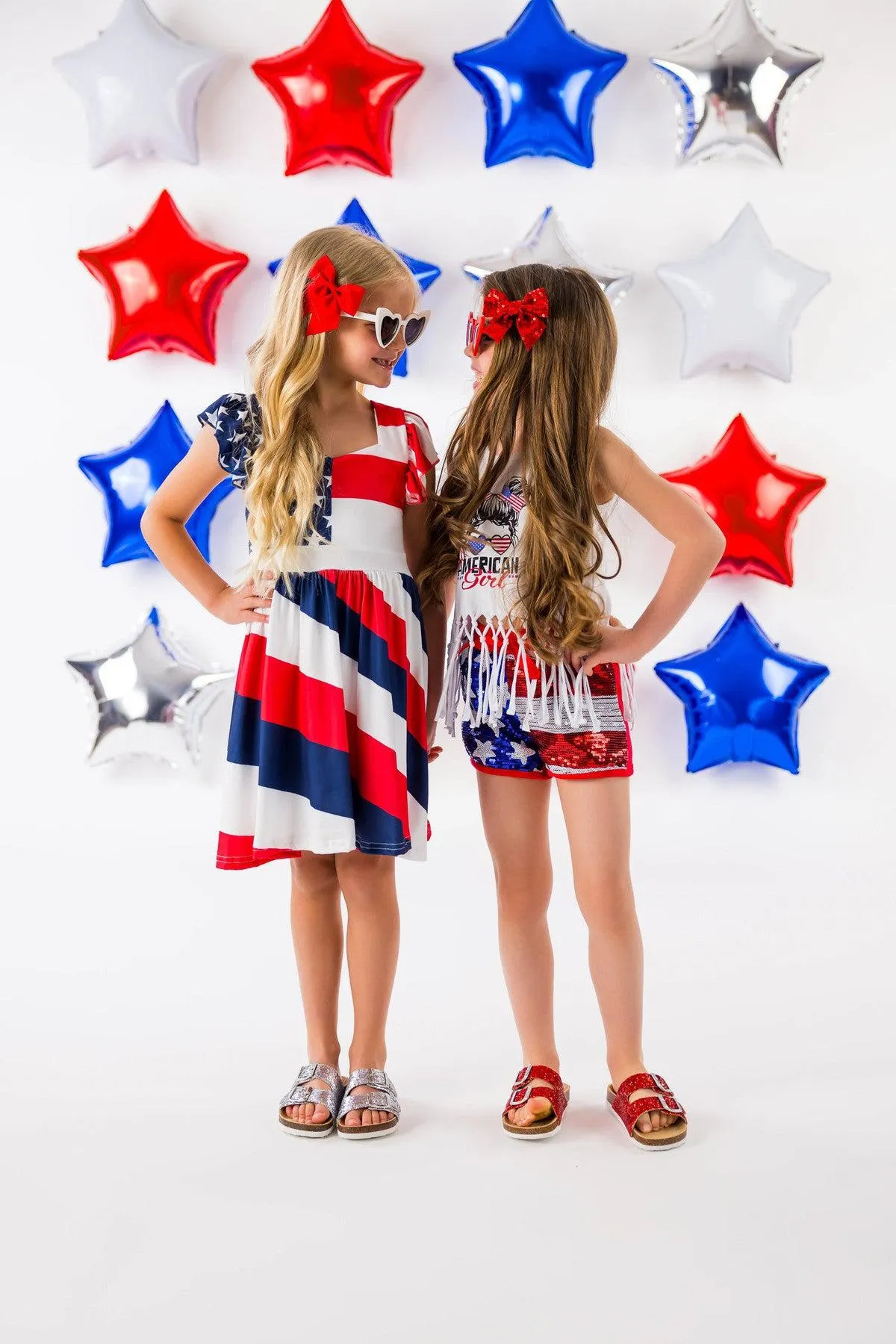 American Flag Halter Tie Dress