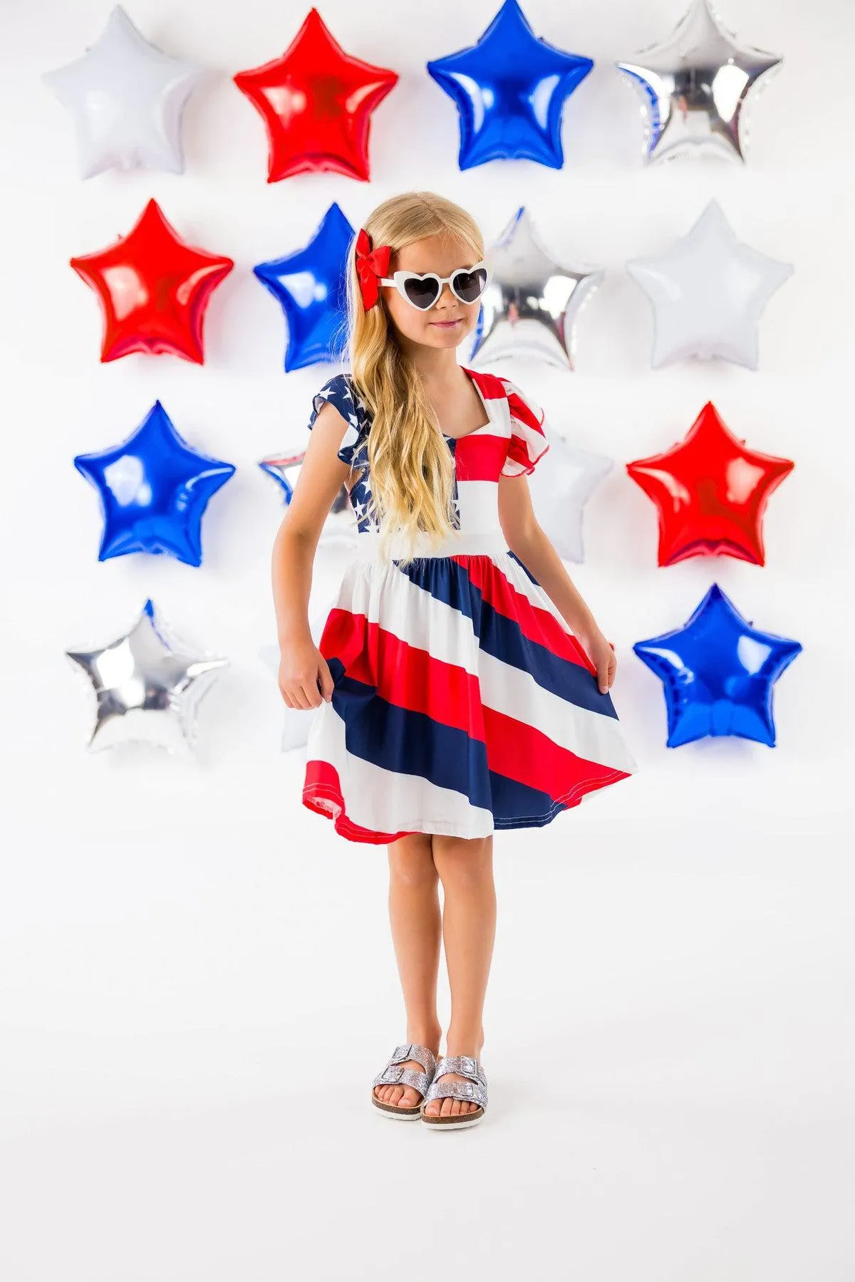 American Flag Halter Tie Dress