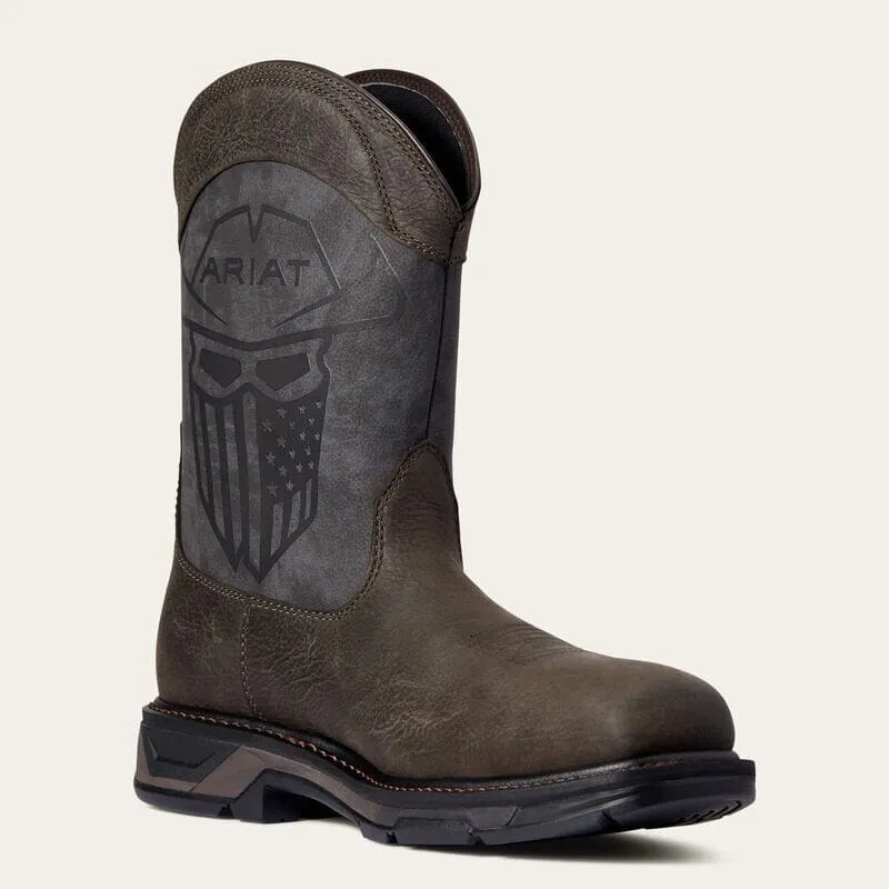 Ariat Men's - 11" WorkHog XT Incognito Skull Flag Work Boot - Carbon Toe