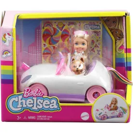 Barbie Club Chelsea Doll With Unicorn Car & Sticker Sheet