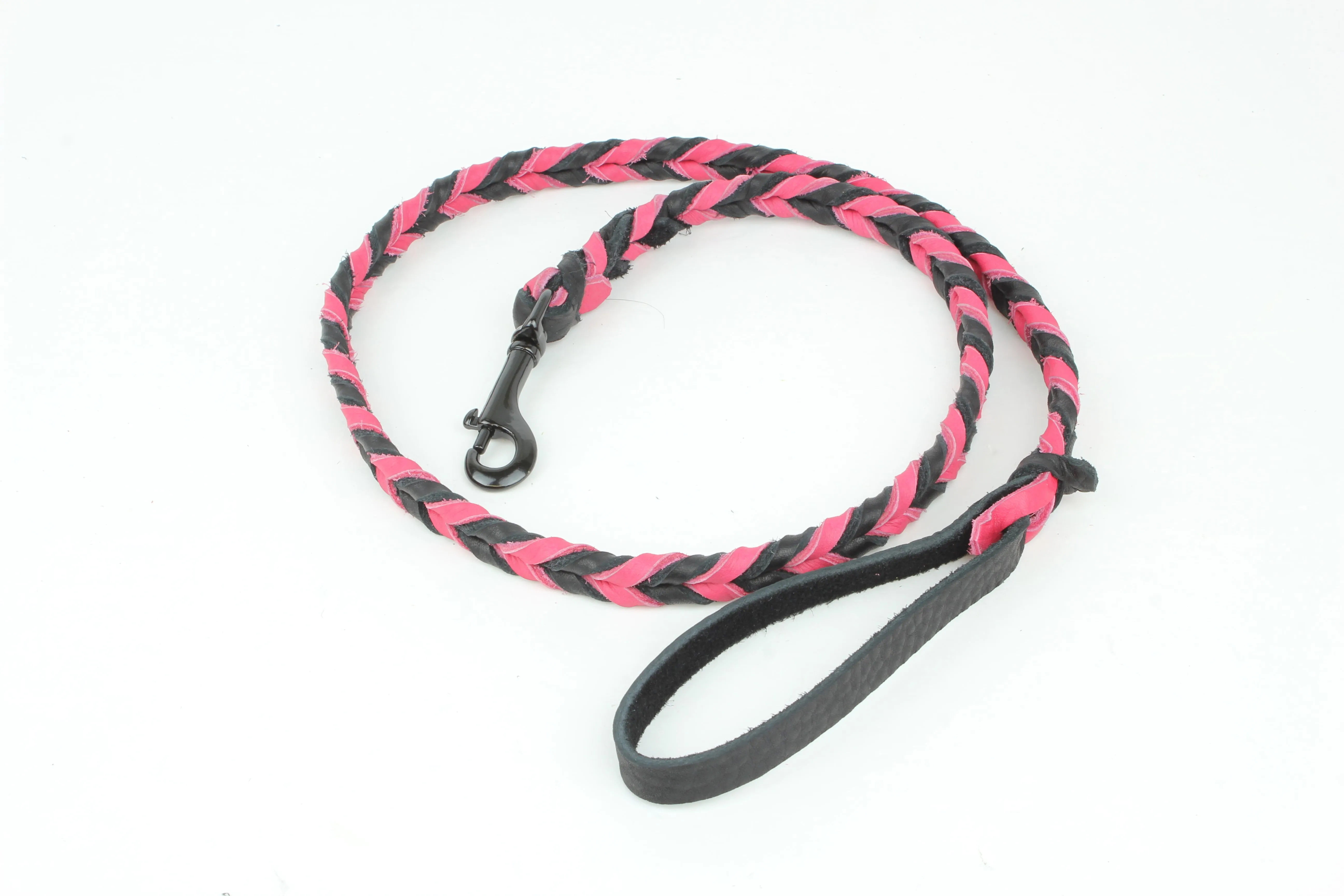 Black Label Braided Soft Leather Leash