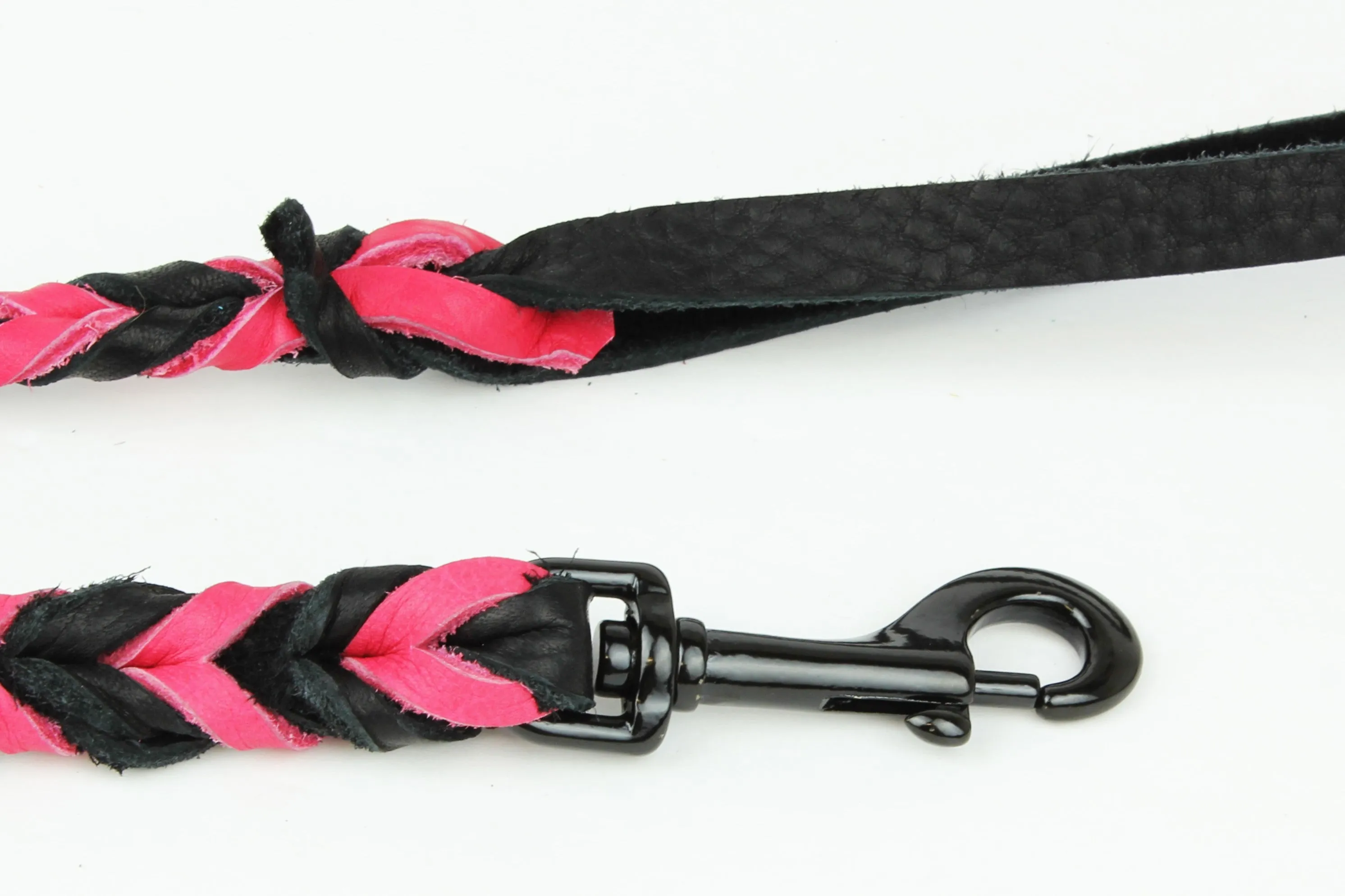 Black Label Braided Soft Leather Leash