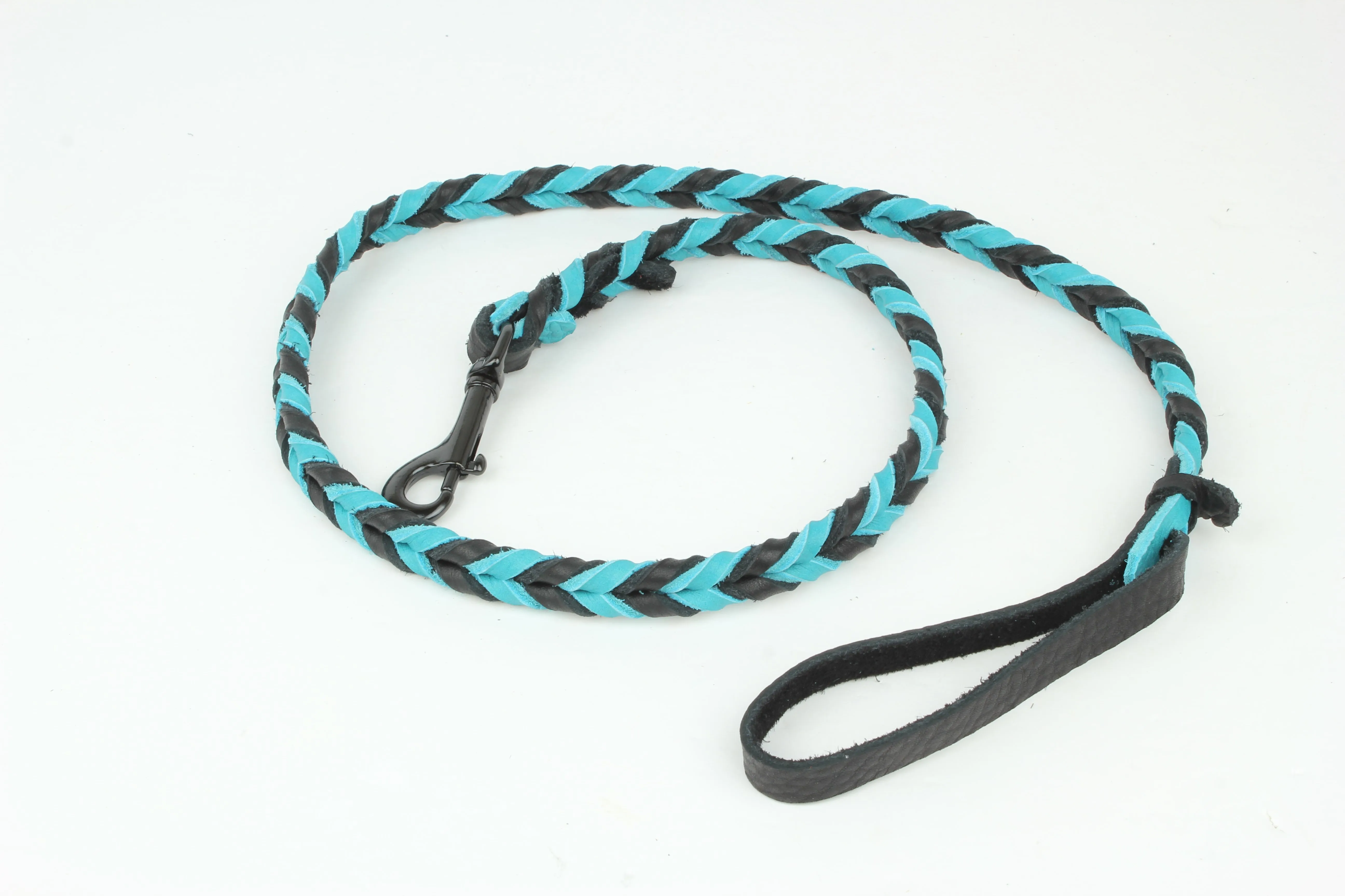 Black Label Braided Soft Leather Leash