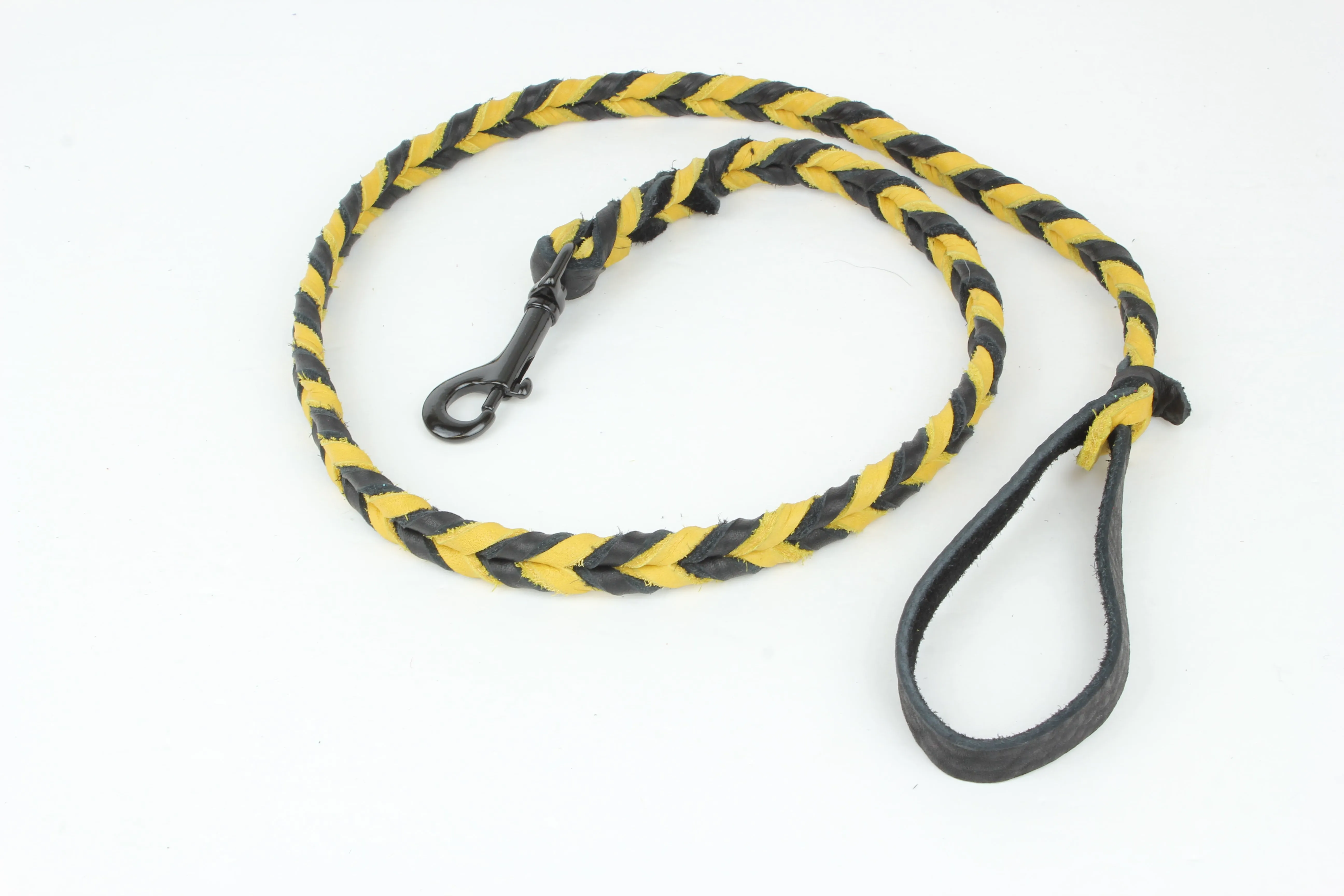 Black Label Braided Soft Leather Leash