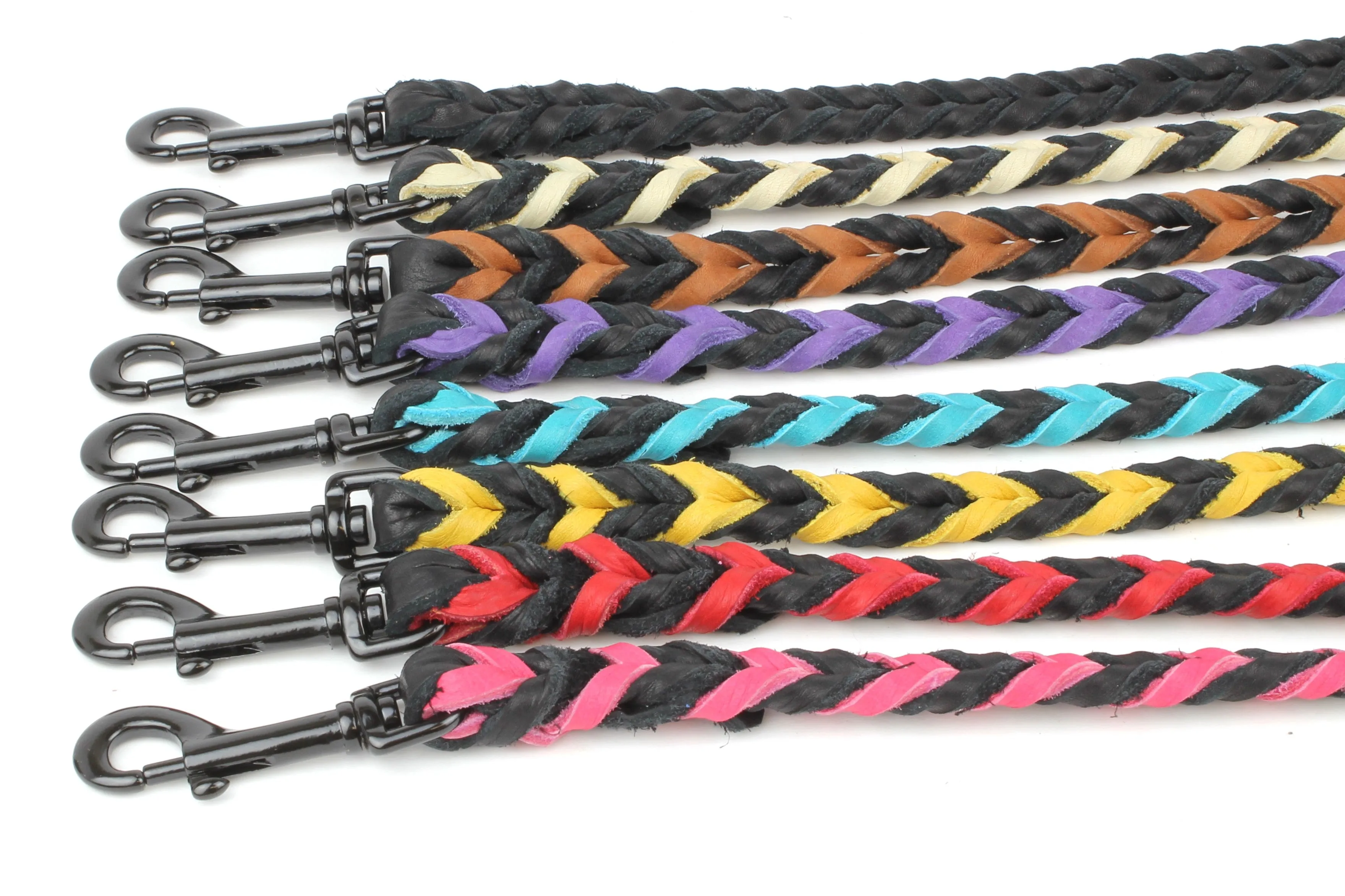 Black Label Braided Soft Leather Leash