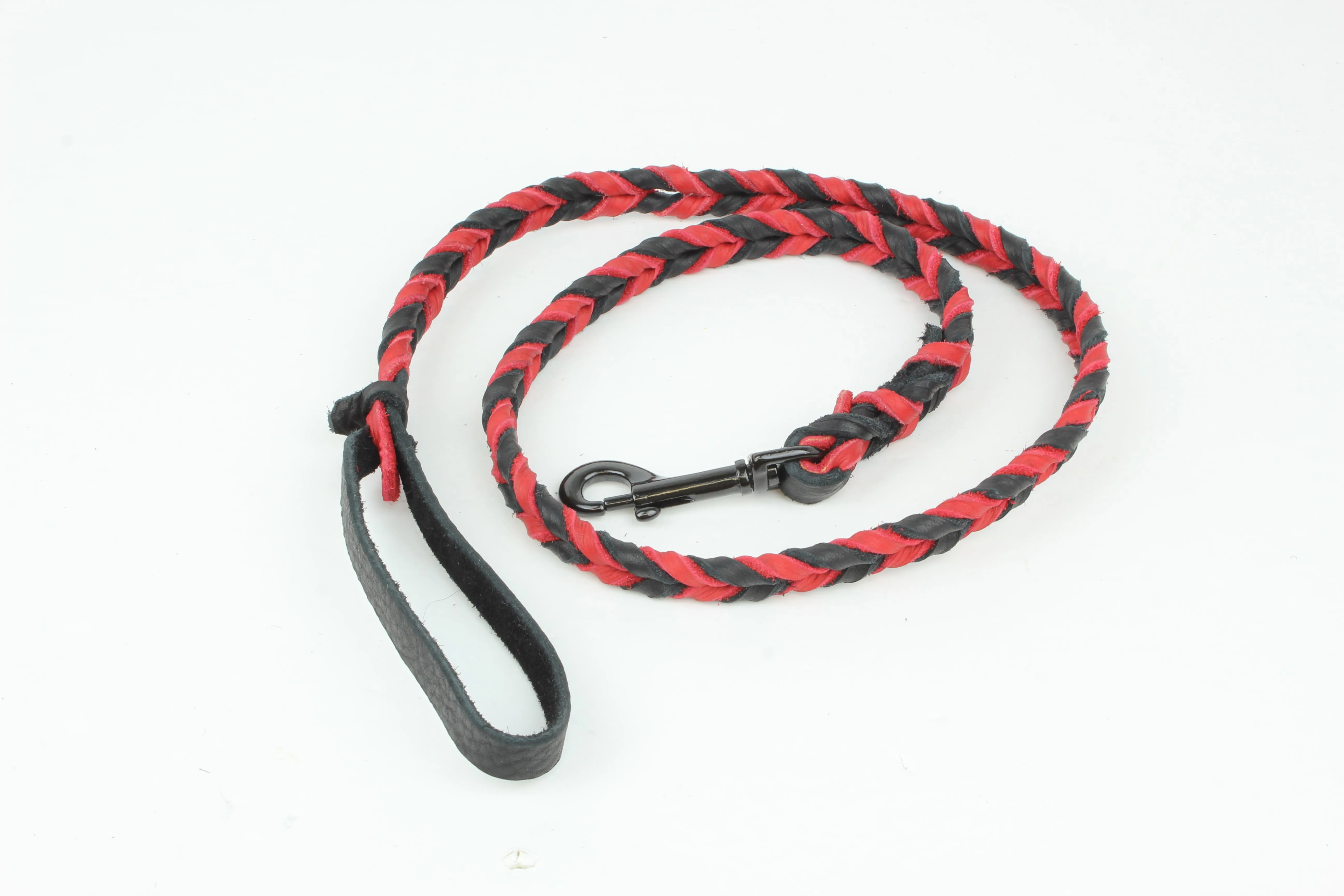 Black Label Braided Soft Leather Leash