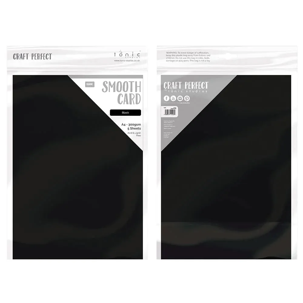 Black Smooth Cardstock | A4 {5/pk}