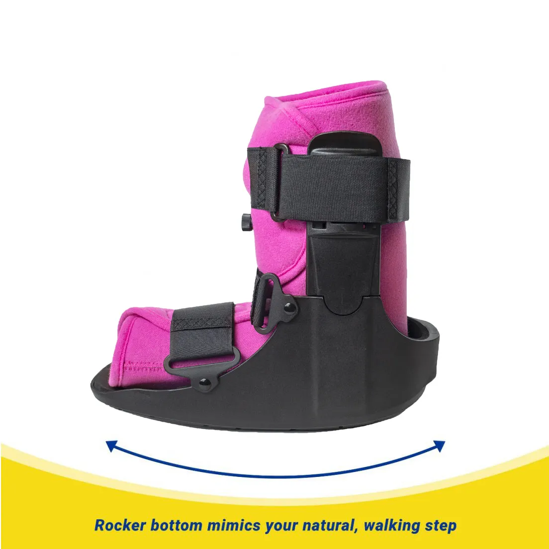 Brace Direct Womens Short Air Walker Boot with Pink Liner