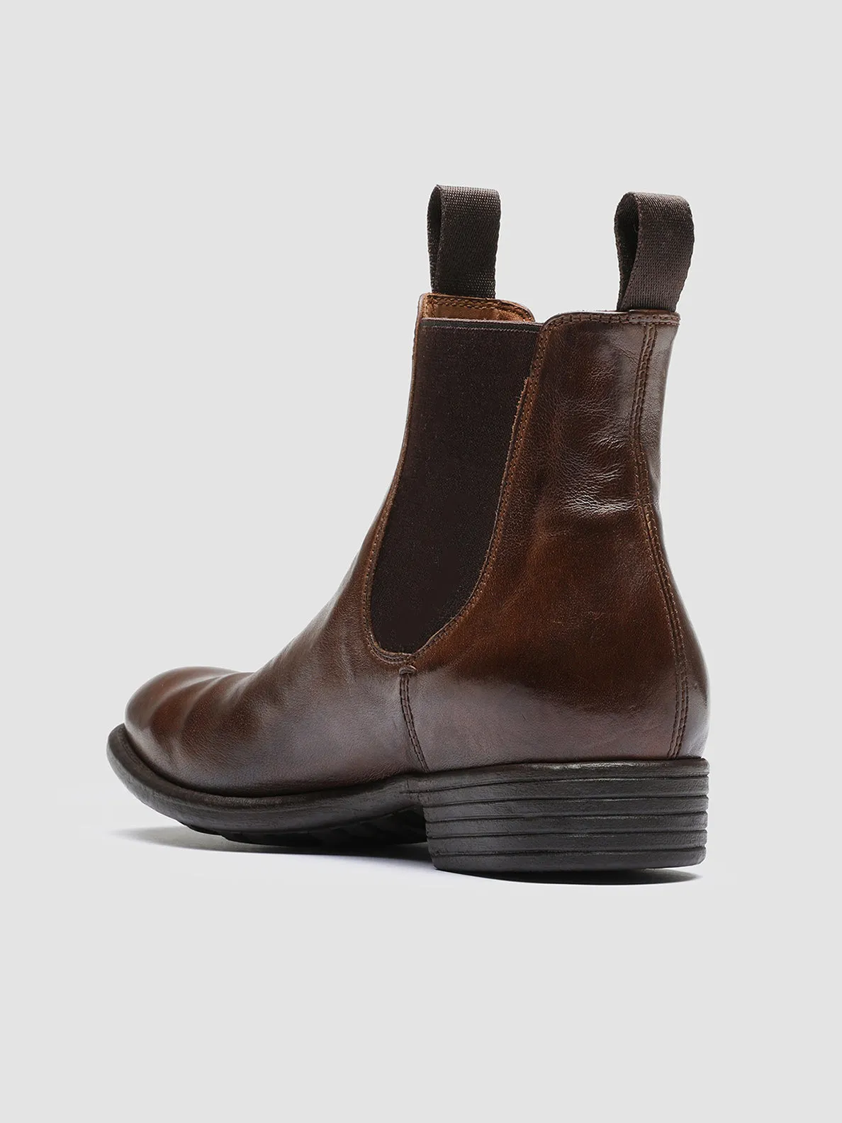 CALIXTE 004 - Brown Leather Chelsea Boots