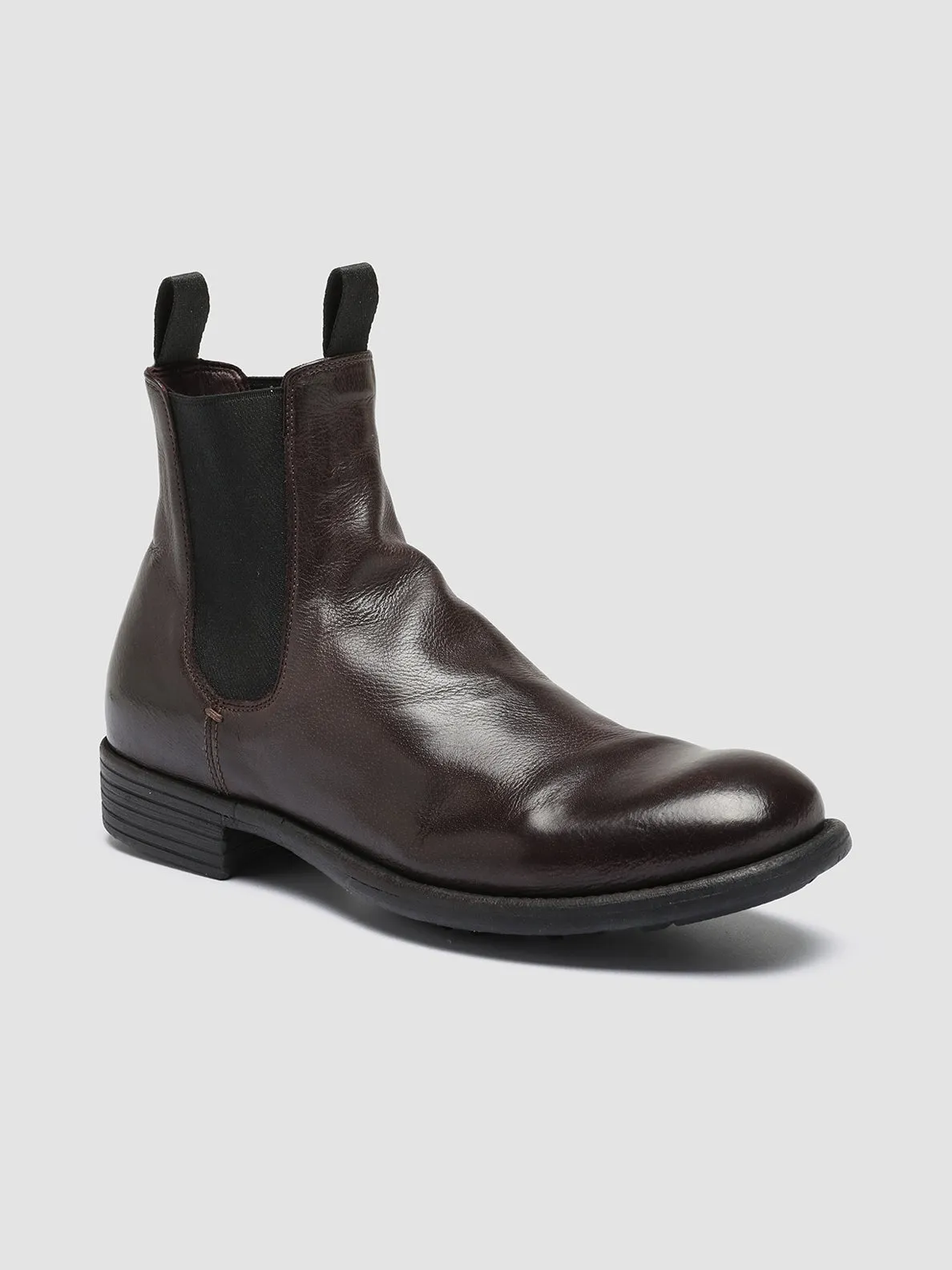 CALIXTE 004 - Burgundy Leather Chelsea Boots