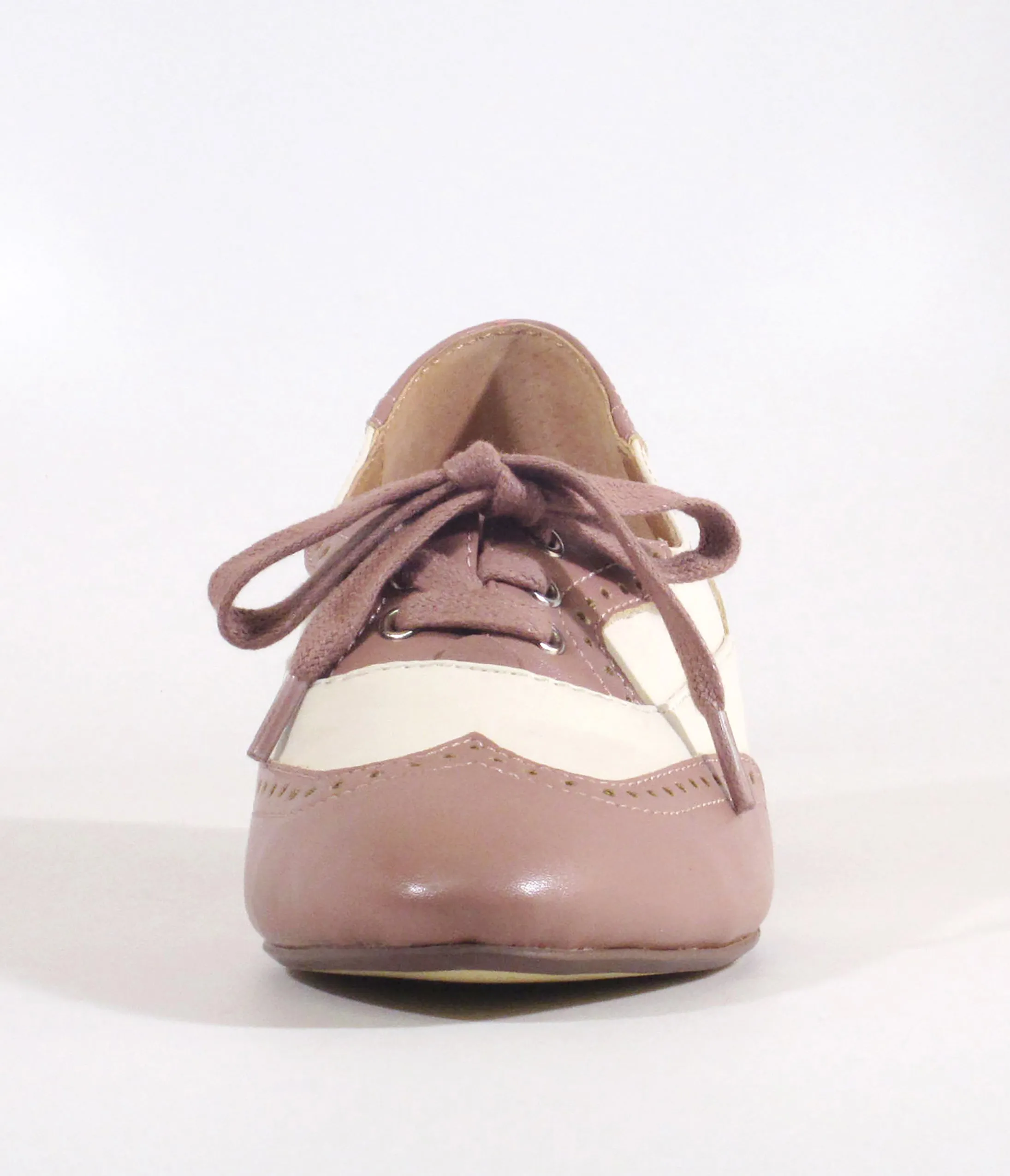 Chelsea Crew 1950's Mauve & Bone Demi Oxford Saddle Shoes