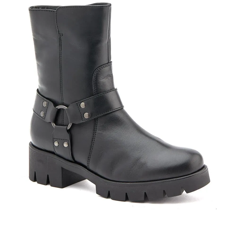 Chunky Leather Ankle Boots  - GAB40508 / 325 882