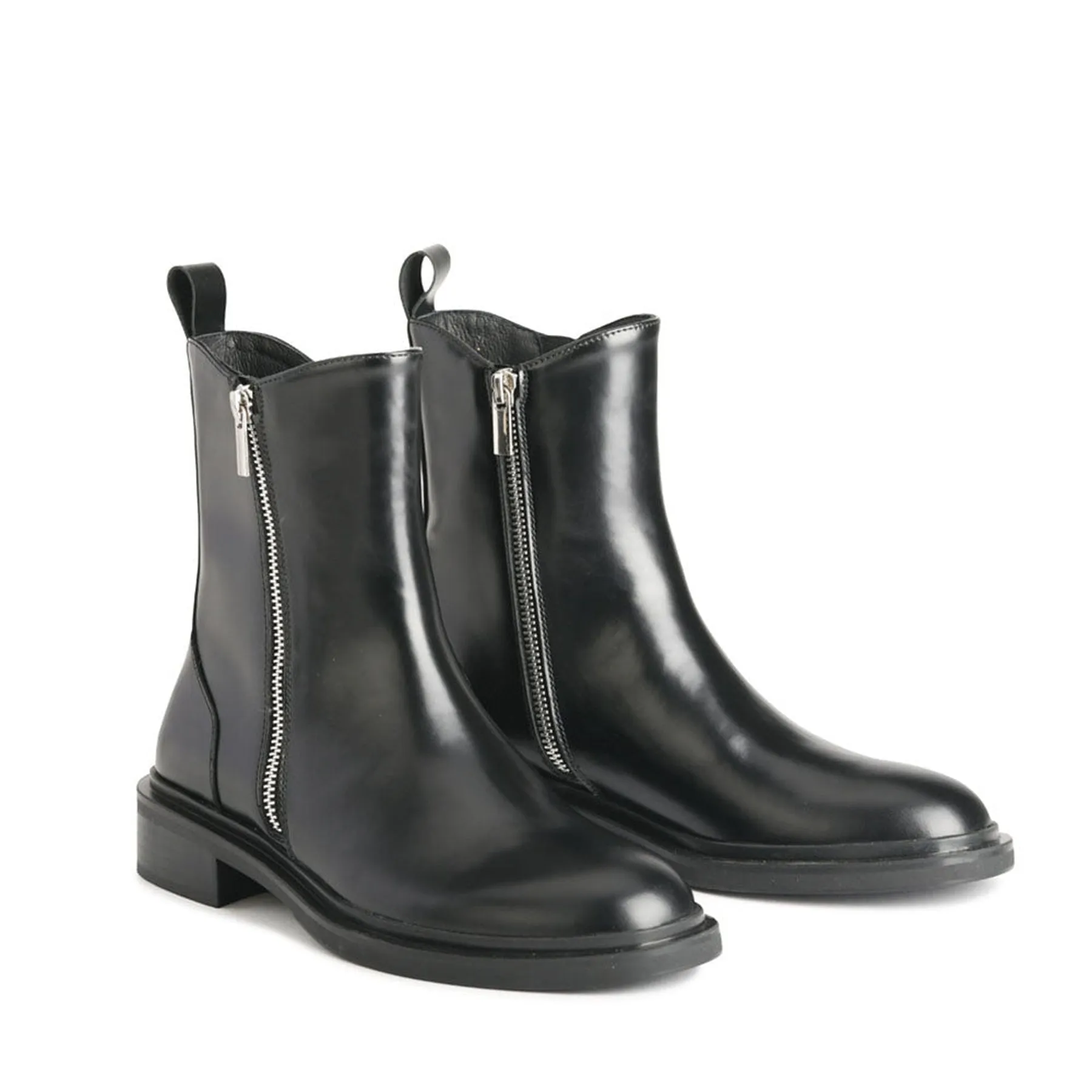 COLLETE ANKLE ZIP BOOTS LEATHER