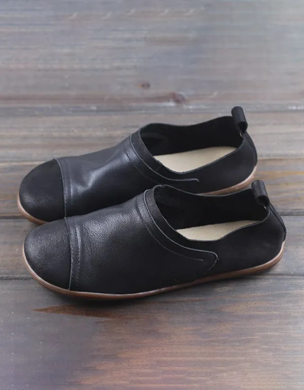 Comfortable Handmade Retro Leather Slip-on Flats