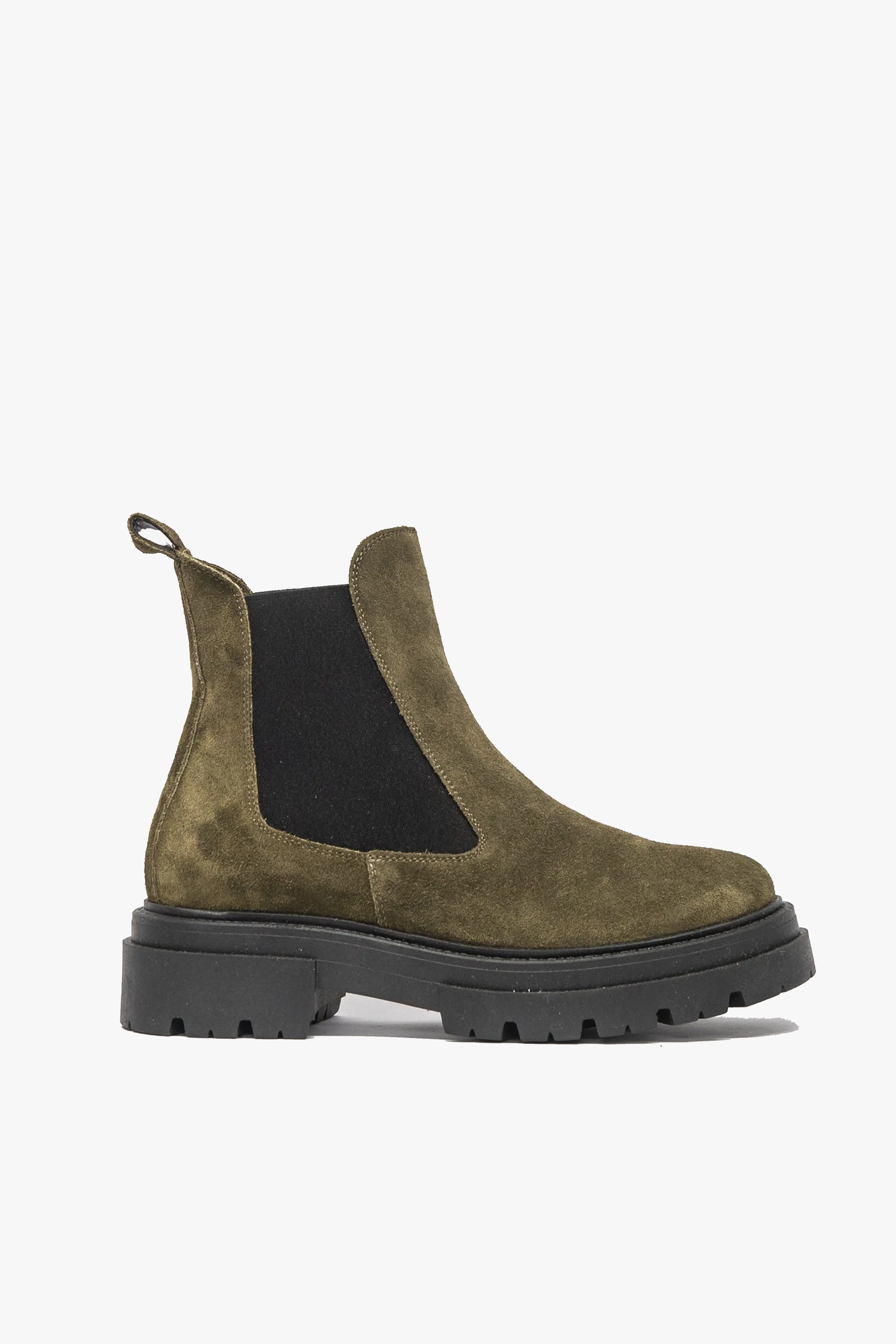 Compass Green Suede Chelsea Low Boot