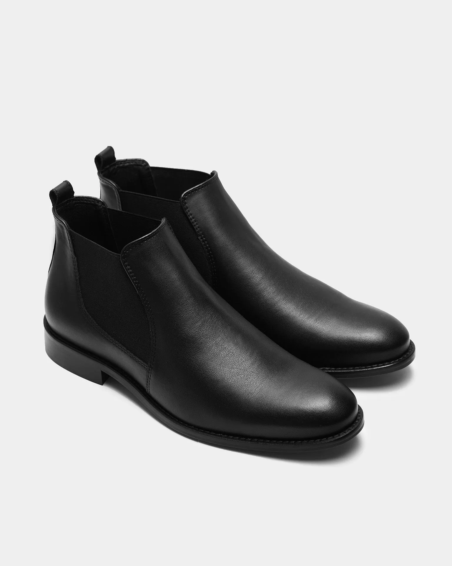 Dean Men's Grape Leather Vegan Chelsea Boots | Black