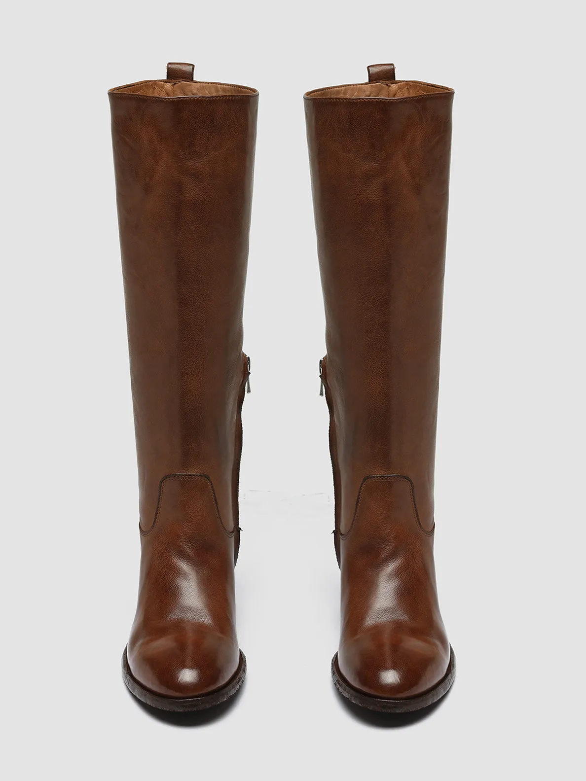 DENNER 116 - Brown Leather Zip Boots