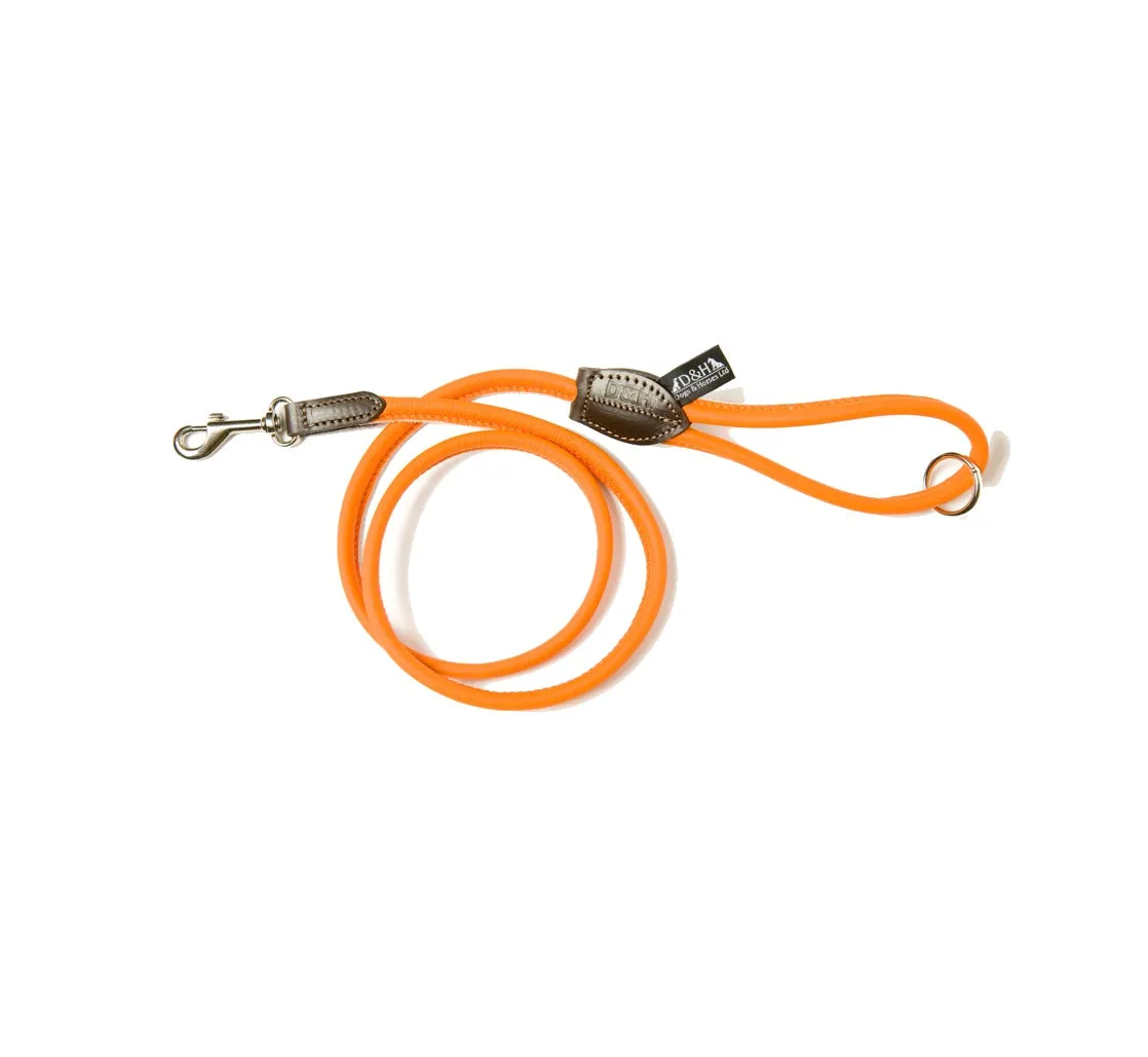 Dogs & Horses Soft Rolled Leather Leads Orange