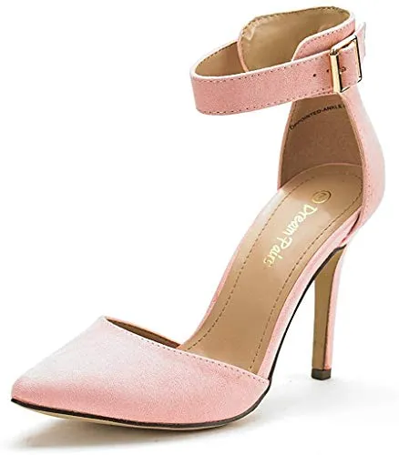 DREAM PAIRS Women's Pointed Toe Ankle Strap High Heel Stiletto Dress Court Shoes Oppointed-Ankle