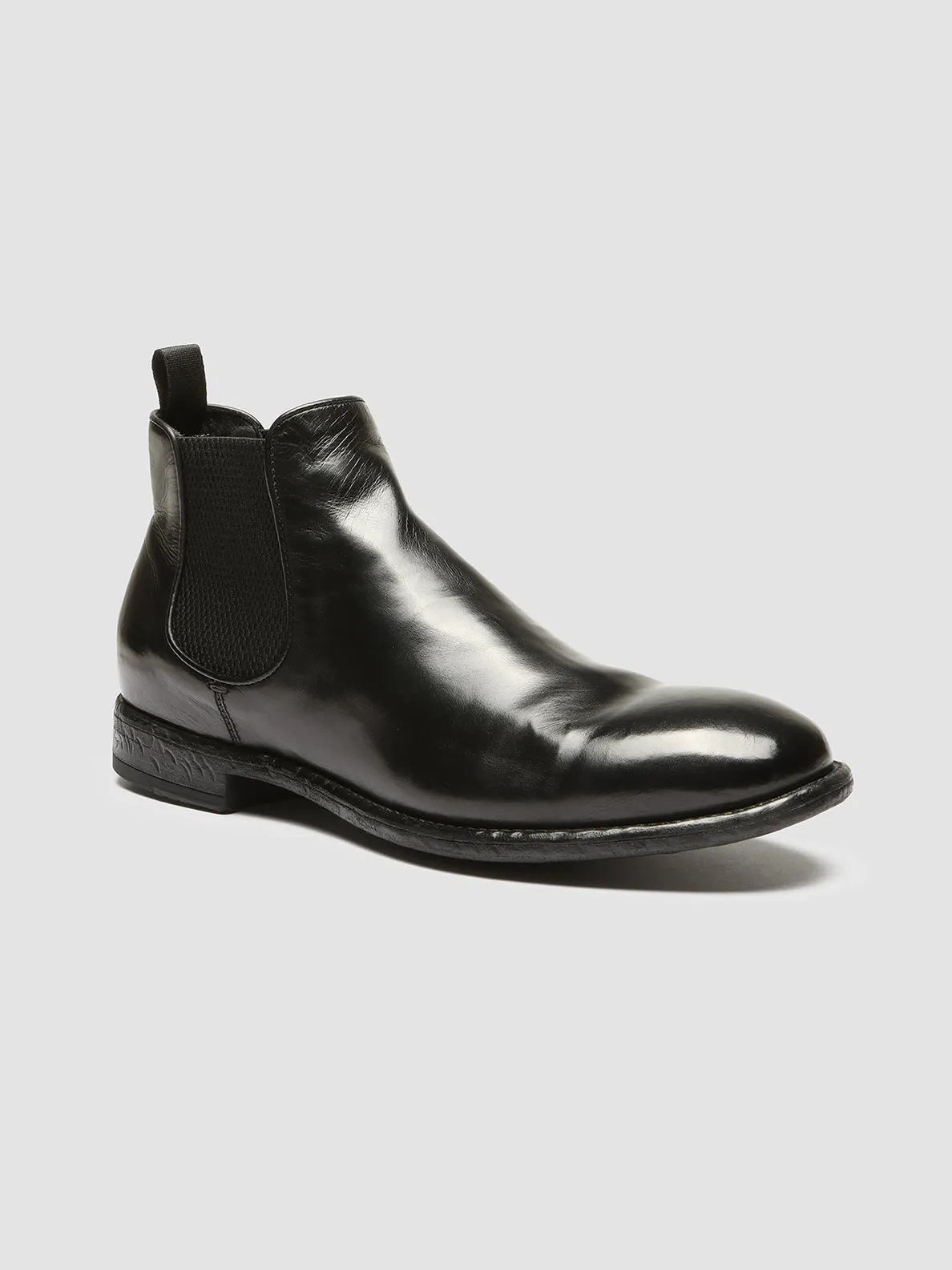 EMORY 012 - Black Leather Chelsea Boots