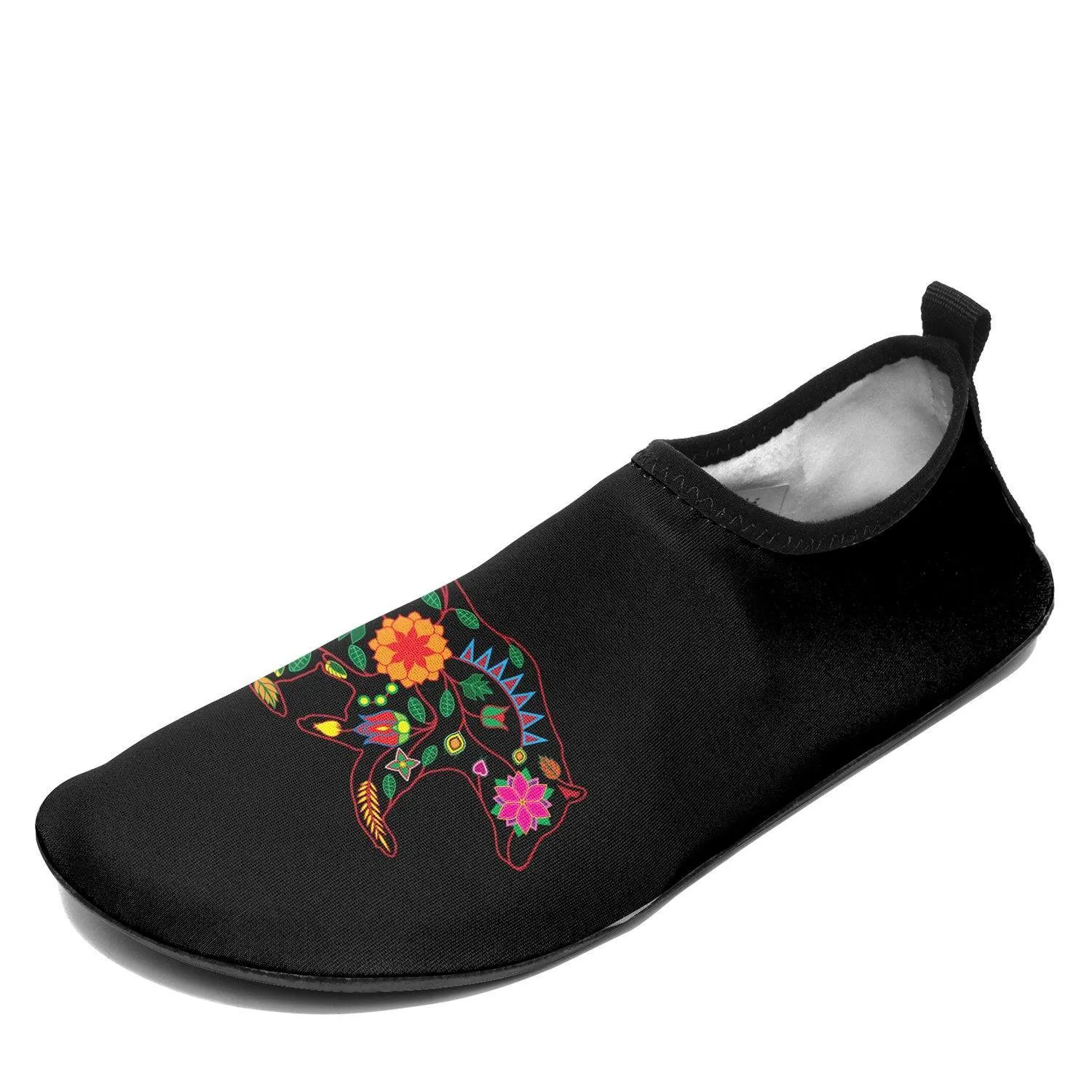 Floral Bear Sockamoccs Sockamoccs Kid's Sockamoccs Slip On Shoes