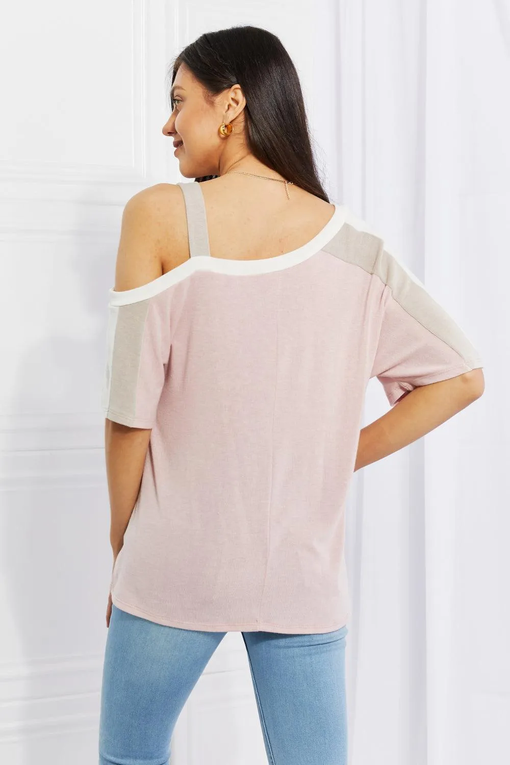 Full Size Cold Shoulder Tee