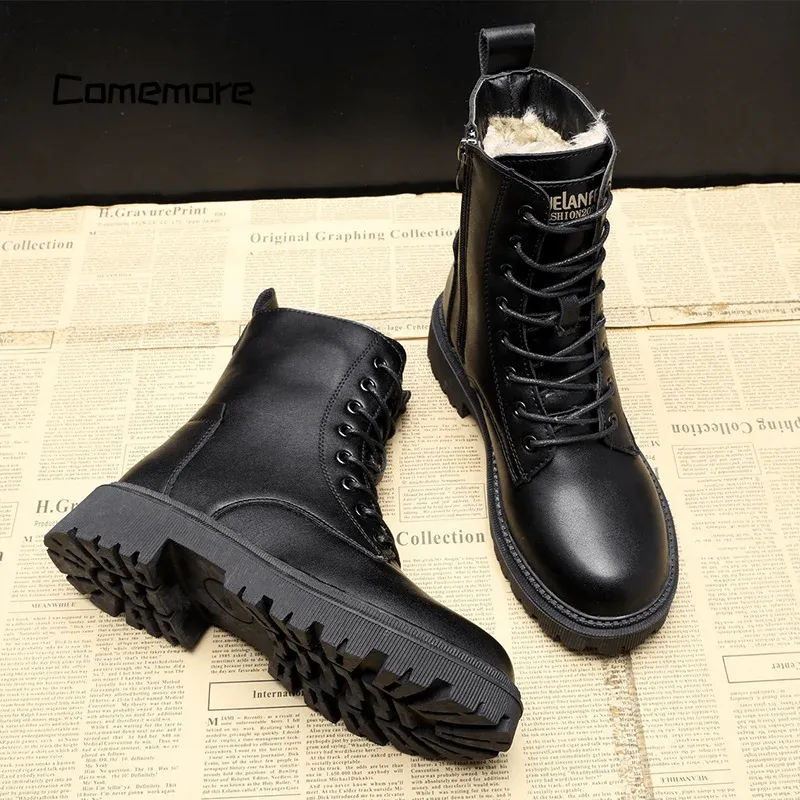 HANNAH™ | BLACK VEGAN LEATHER BOOTS FOR FALL AND WINTER