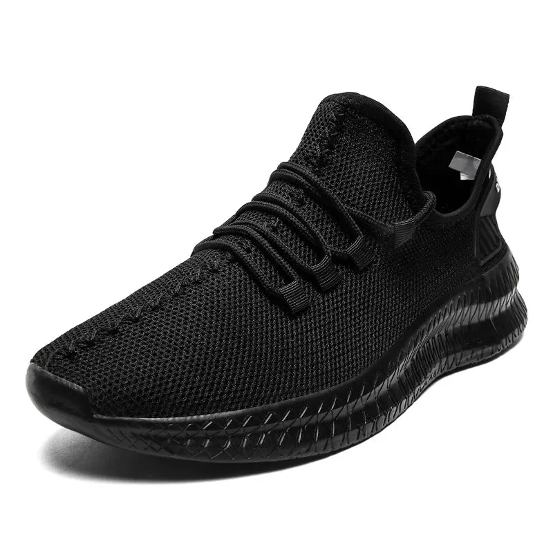 Hnzxzm Mesh Casual Shoes Breathable Lace-up Men's Footwear Sneakers Ultralight Comfortable Tennis Sports Shoe