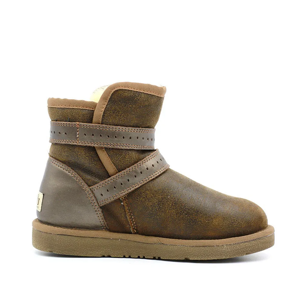 Jazz Buckle Short Ugg Boot - Chestnut