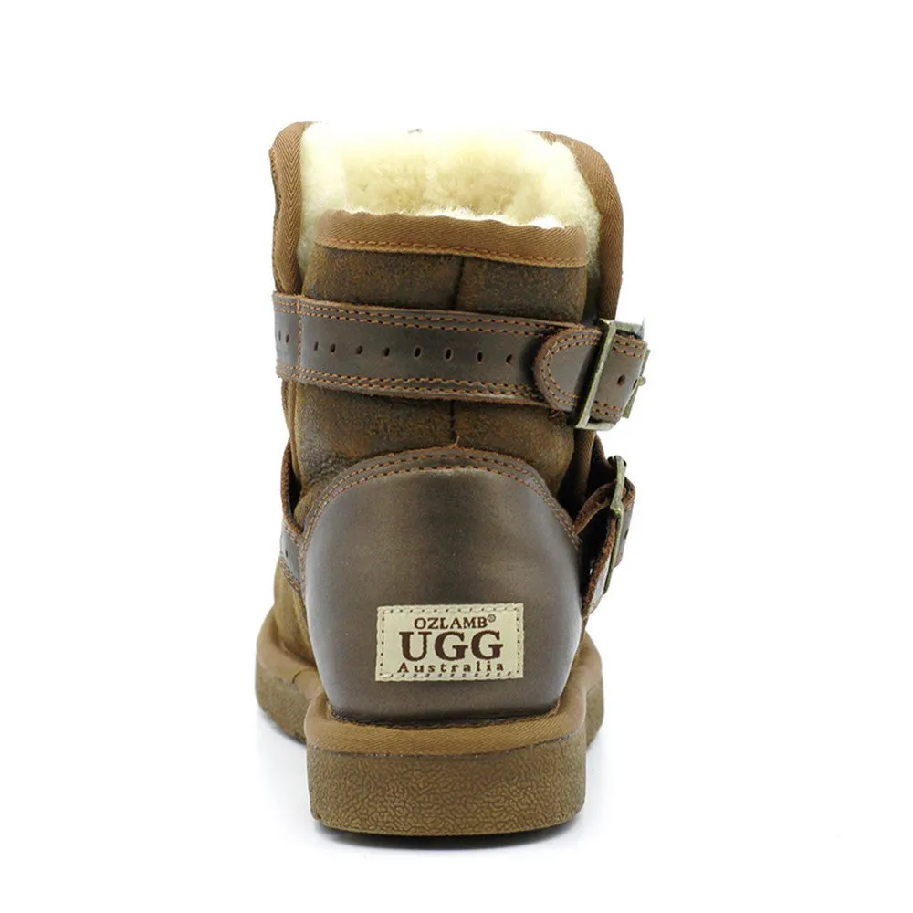 Jazz Buckle Short Ugg Boot - Chestnut