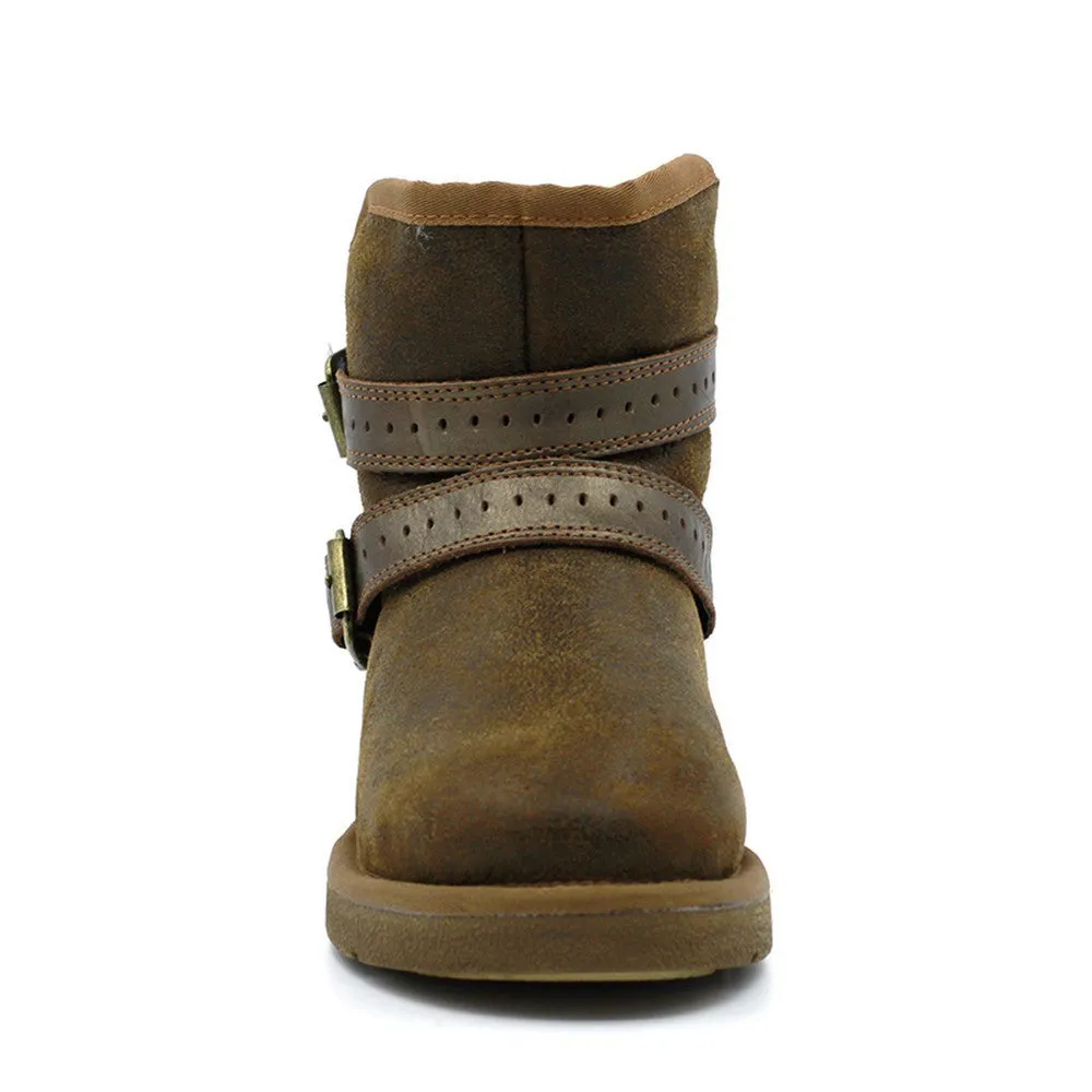 Jazz Buckle Short Ugg Boot - Chestnut