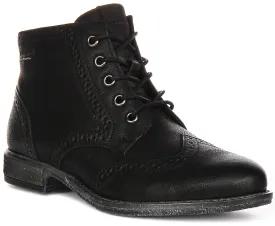 Josef Seibel Sienna 75 Brogue Boots In Black For Women