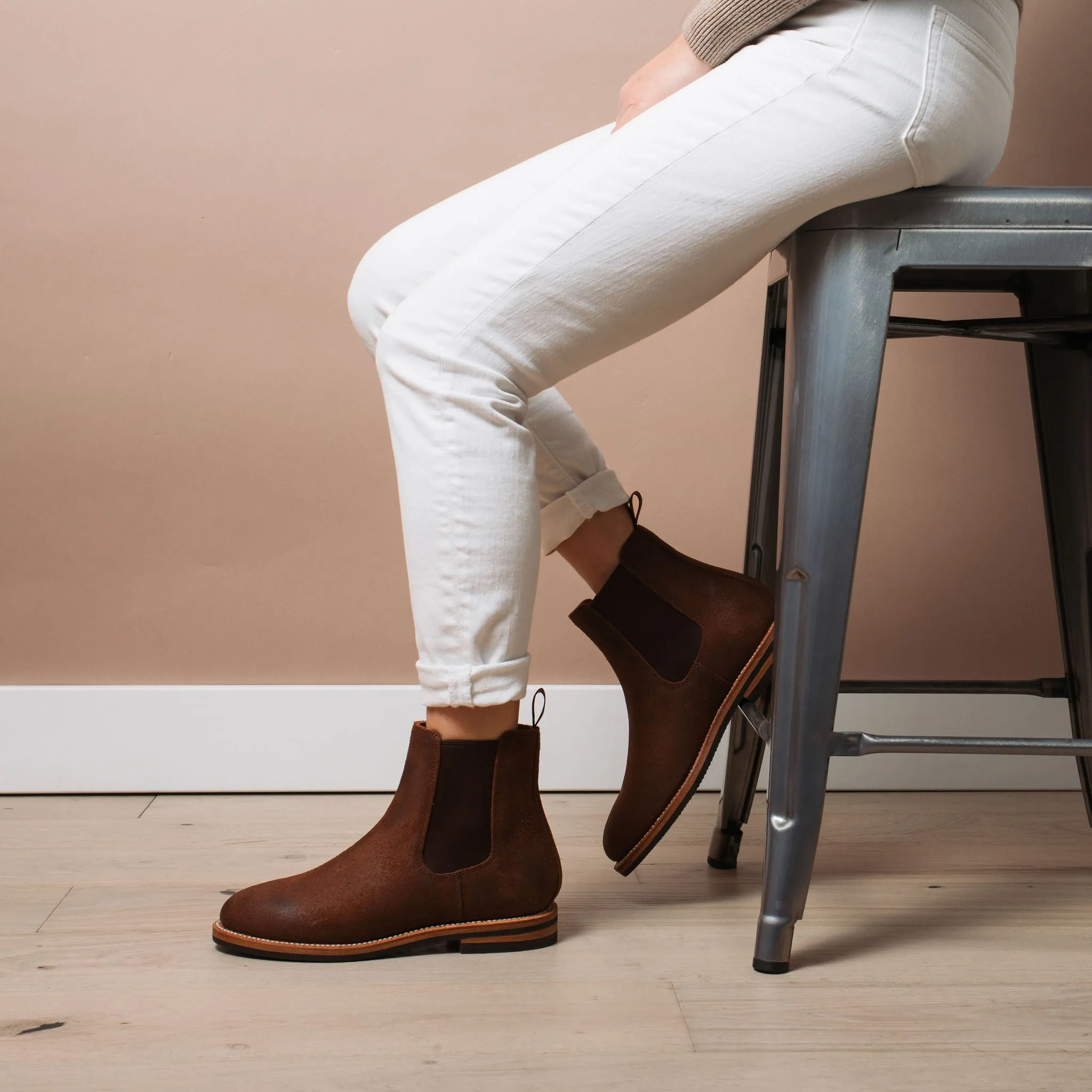 Josephine Chelsea Boot Dark Oak Roughout