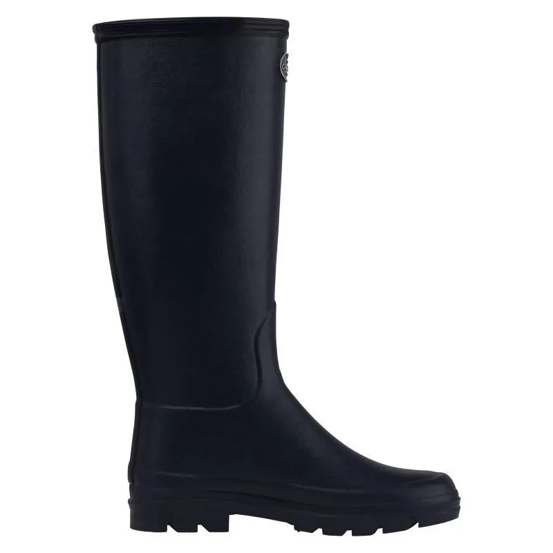 Le Chameau Iris Jersey Lined Ladies Wellington Boots - Noir