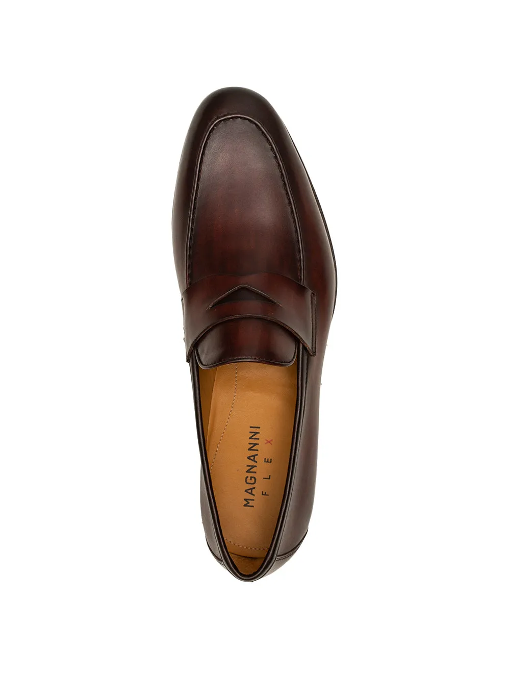 Leather Slip On Shoes Midbrown