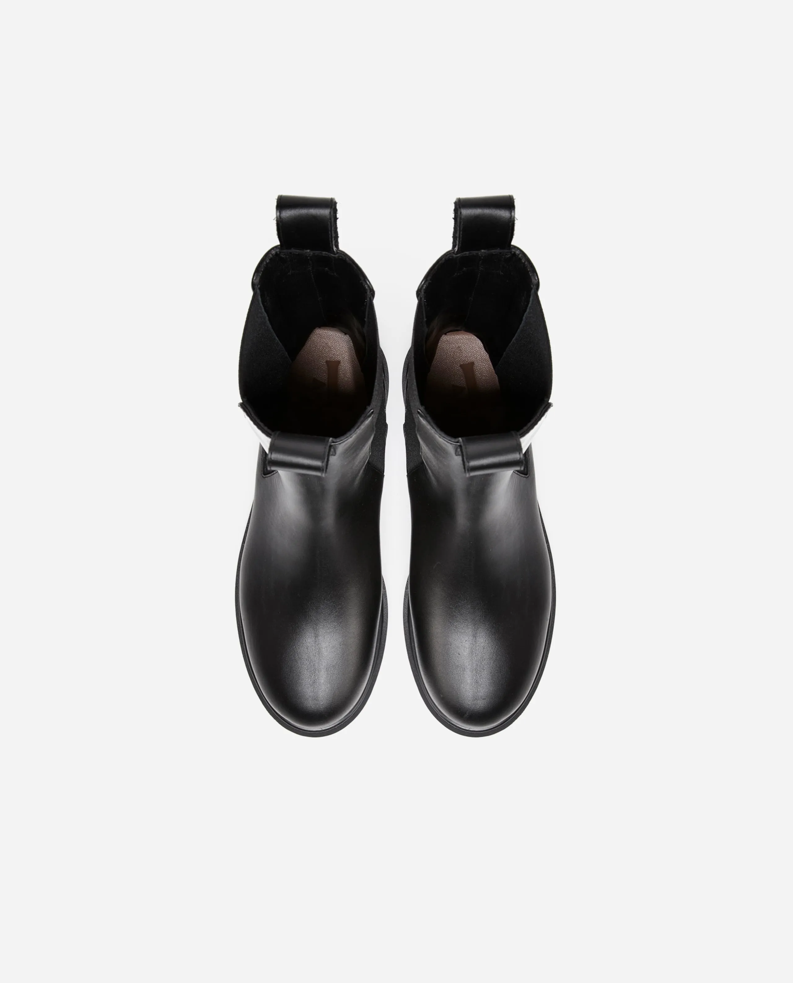 Lia Black Leather Chelsea Boots