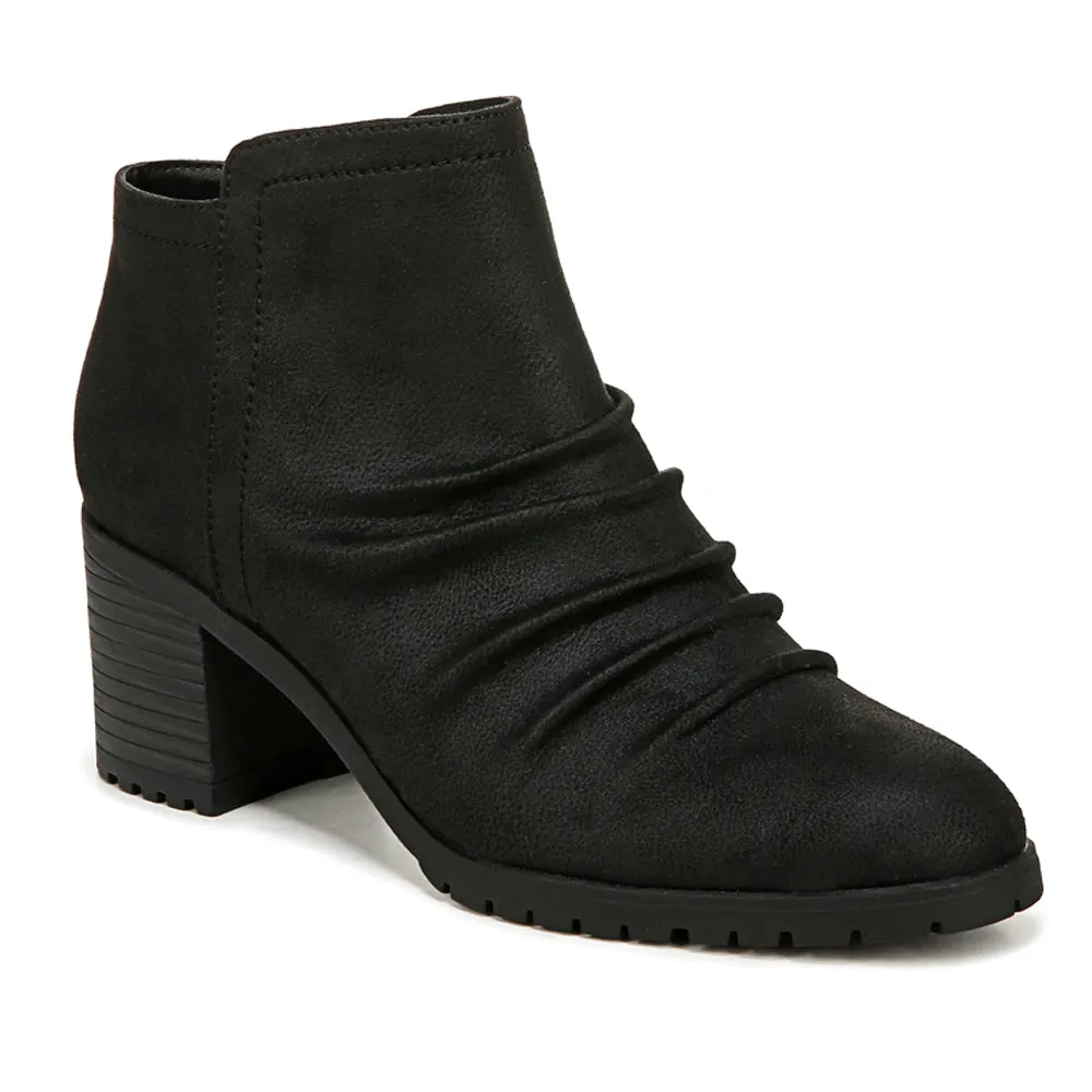 Maeve Ruched Zippered Ankle Booties