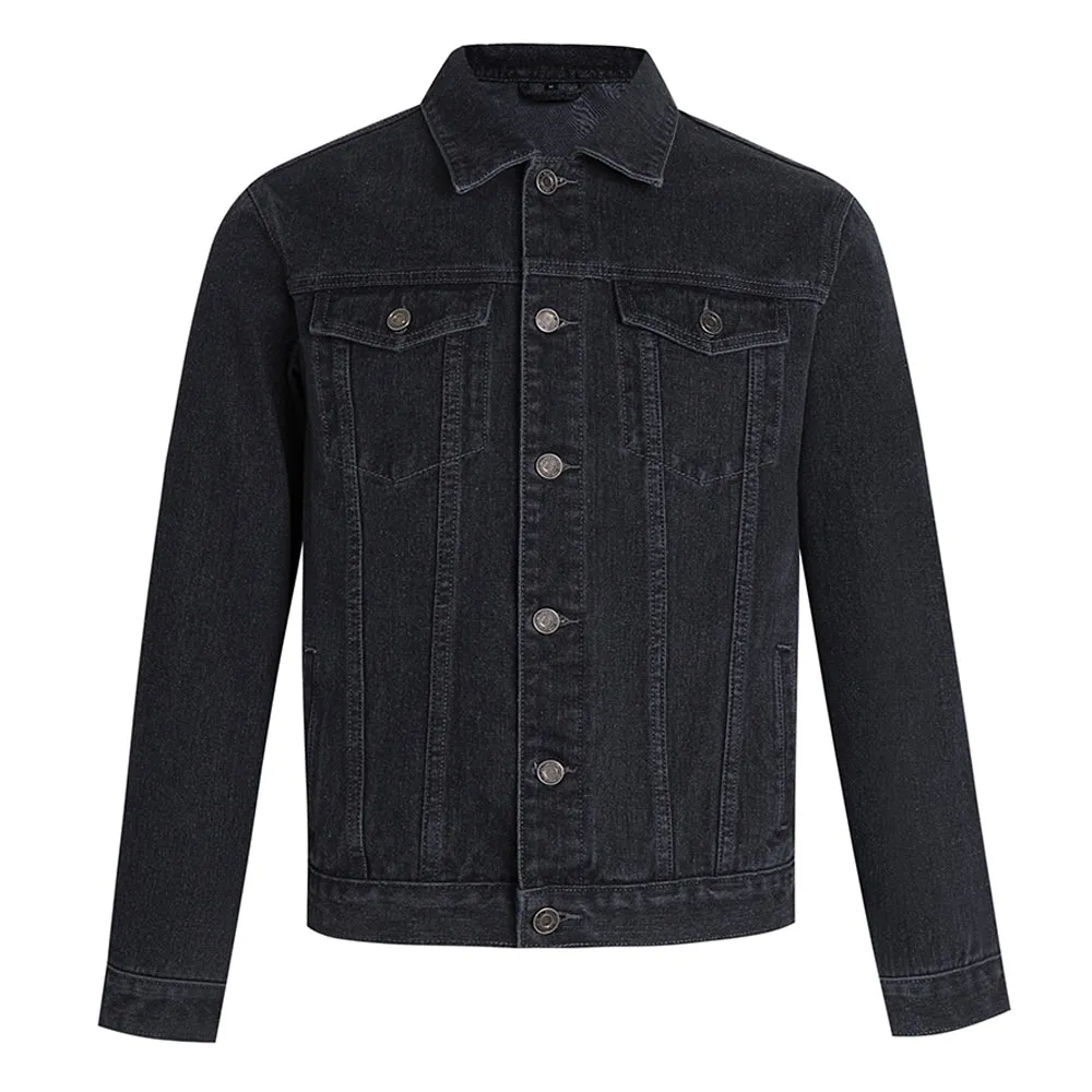 Mens Anarchy Graphic Button Up Denim Jacket