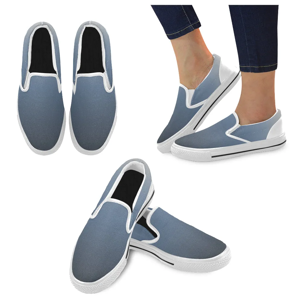 Men's Gradient Grey Solids print Slip-on Canvas Shoes