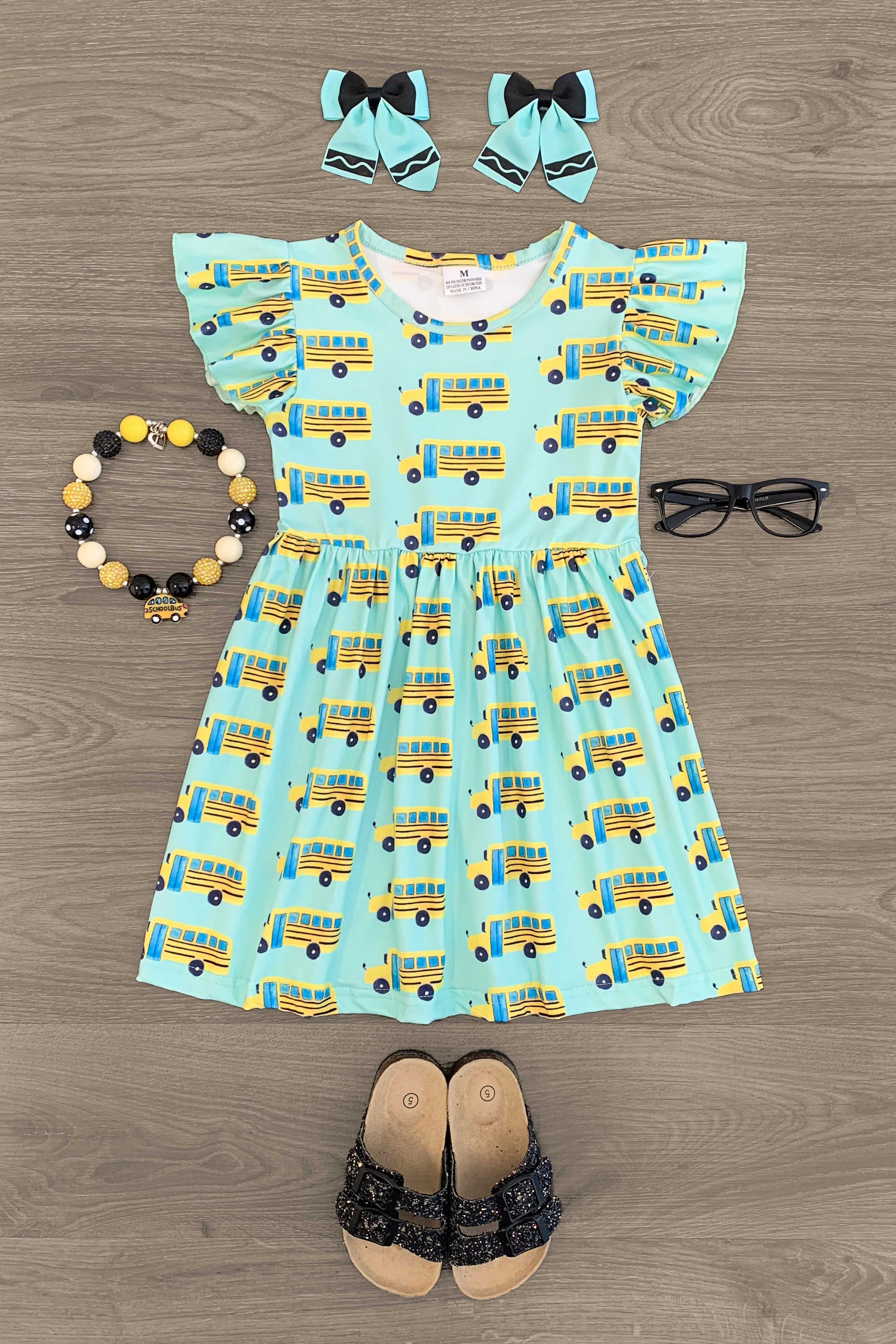 Mint School Bus Dress