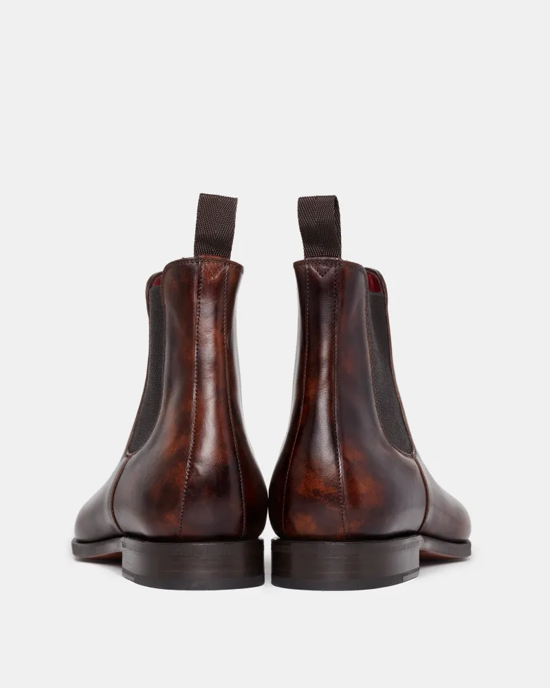 Museum Brown Leather Chelsea Boot