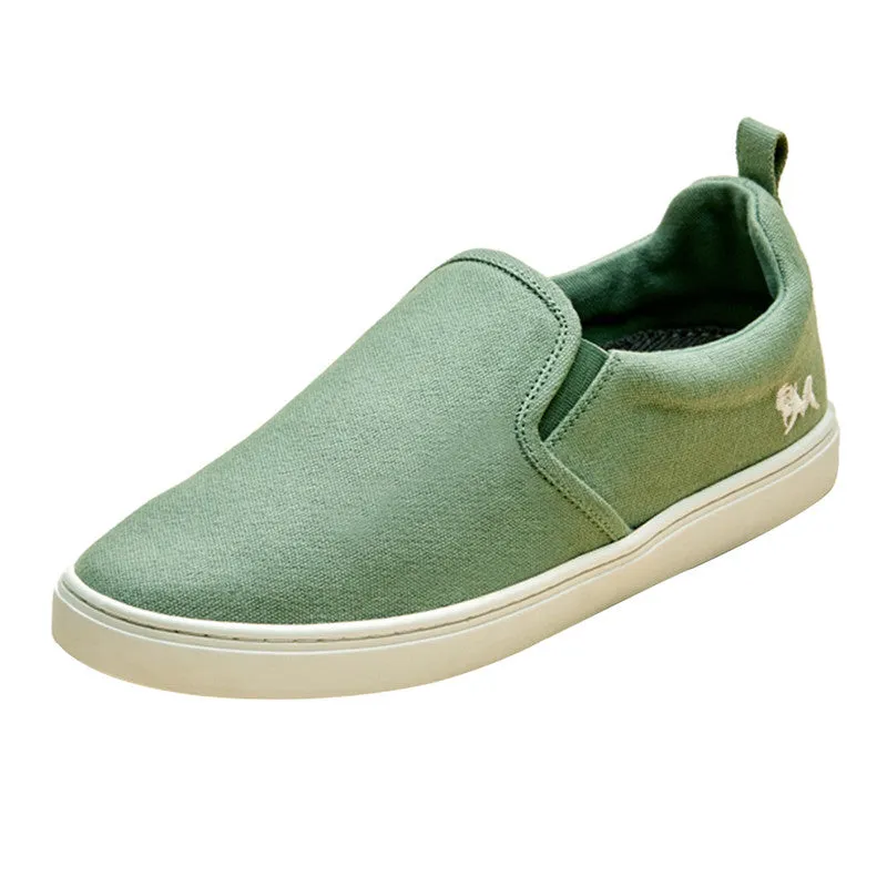 Neeman's Classic Slip-On Shoes for Men | Light Green | Organic Cotton | Comfortable & Light-Weight