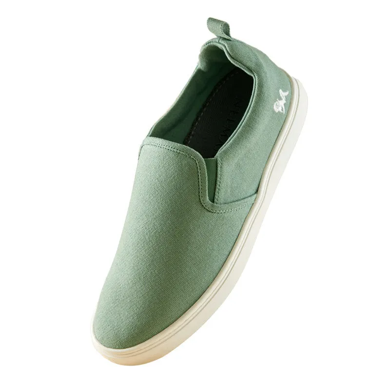 Neeman's Classic Slip-On Shoes for Men | Light Green | Organic Cotton | Comfortable & Light-Weight