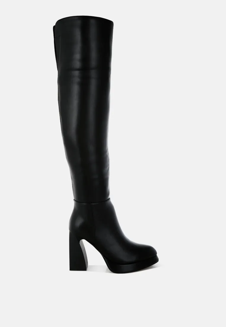 Nenana Faux Leather Knee-High Boots