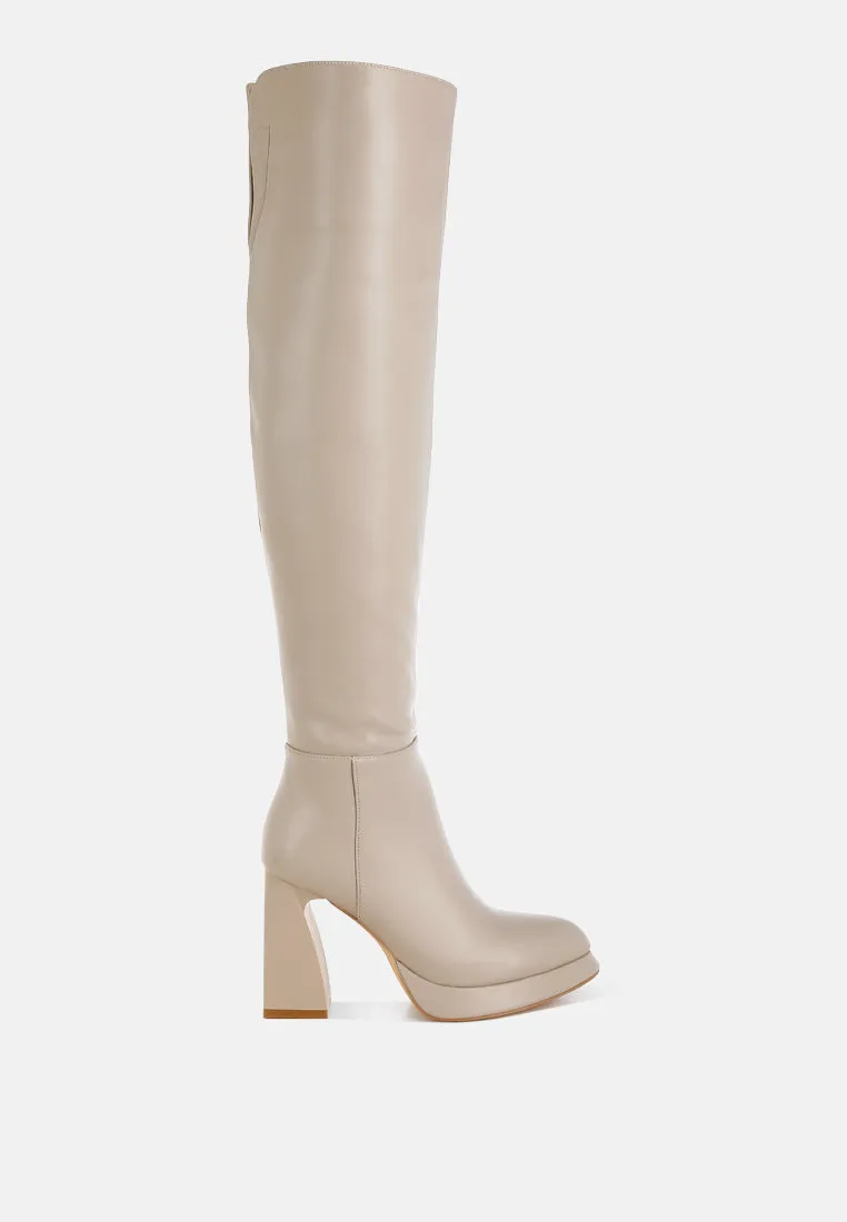 Nenana Faux Leather Knee-High Boots