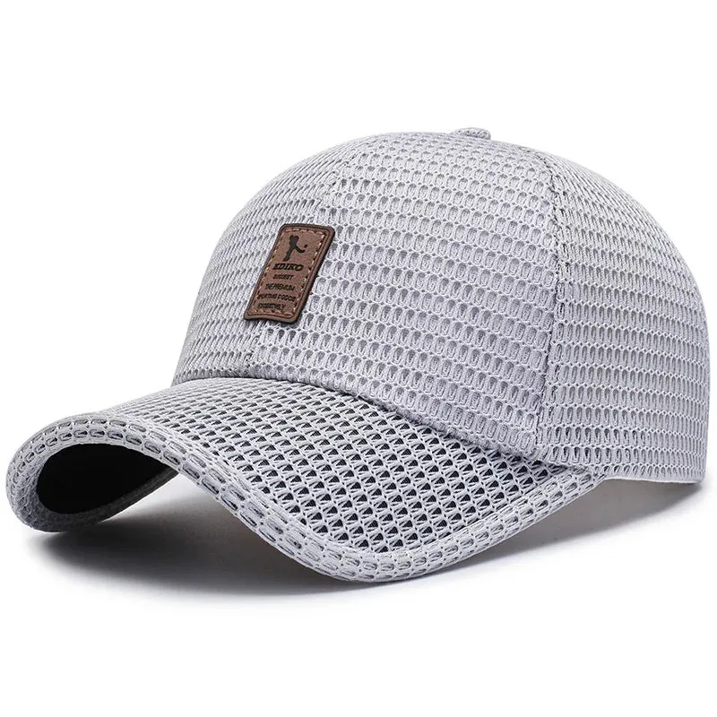 New Arrival Adult Unisex Mesh Baseball Caps Adjustable Cotton Breathable Comfortable Sunshade Sun Hat Snapback Caps Gorras