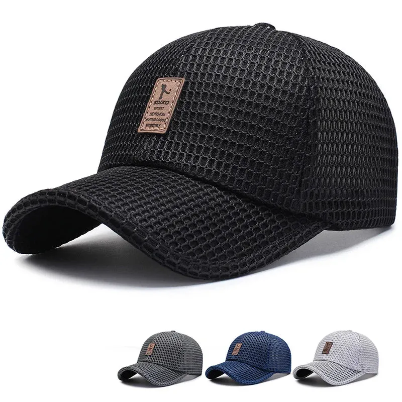 New Arrival Adult Unisex Mesh Baseball Caps Adjustable Cotton Breathable Comfortable Sunshade Sun Hat Snapback Caps Gorras