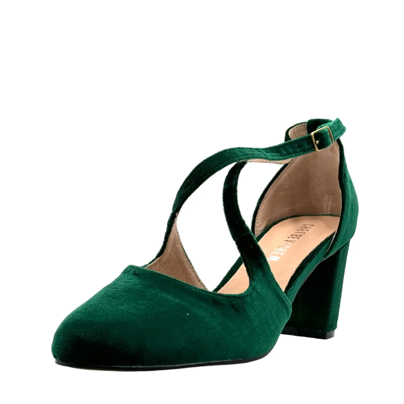 Oren Velvet Mary Jane Heels